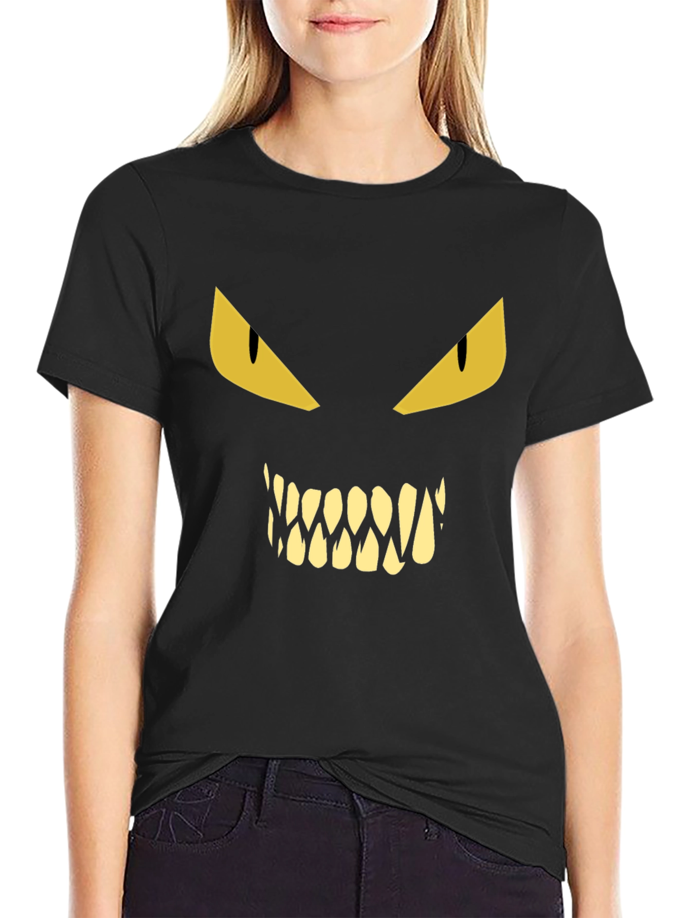 Monster Face Graphic T-Shirt - Halloween Ready!