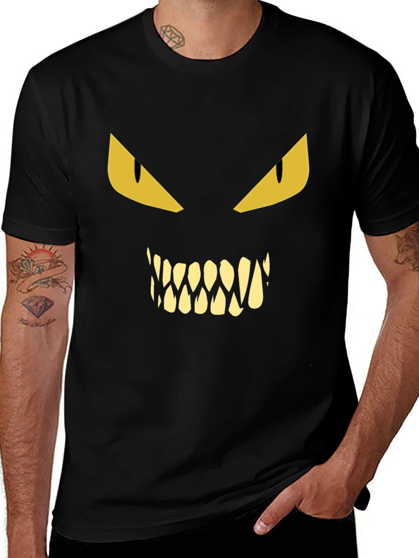 Monster Face Graphic T-Shirt - Halloween Ready!