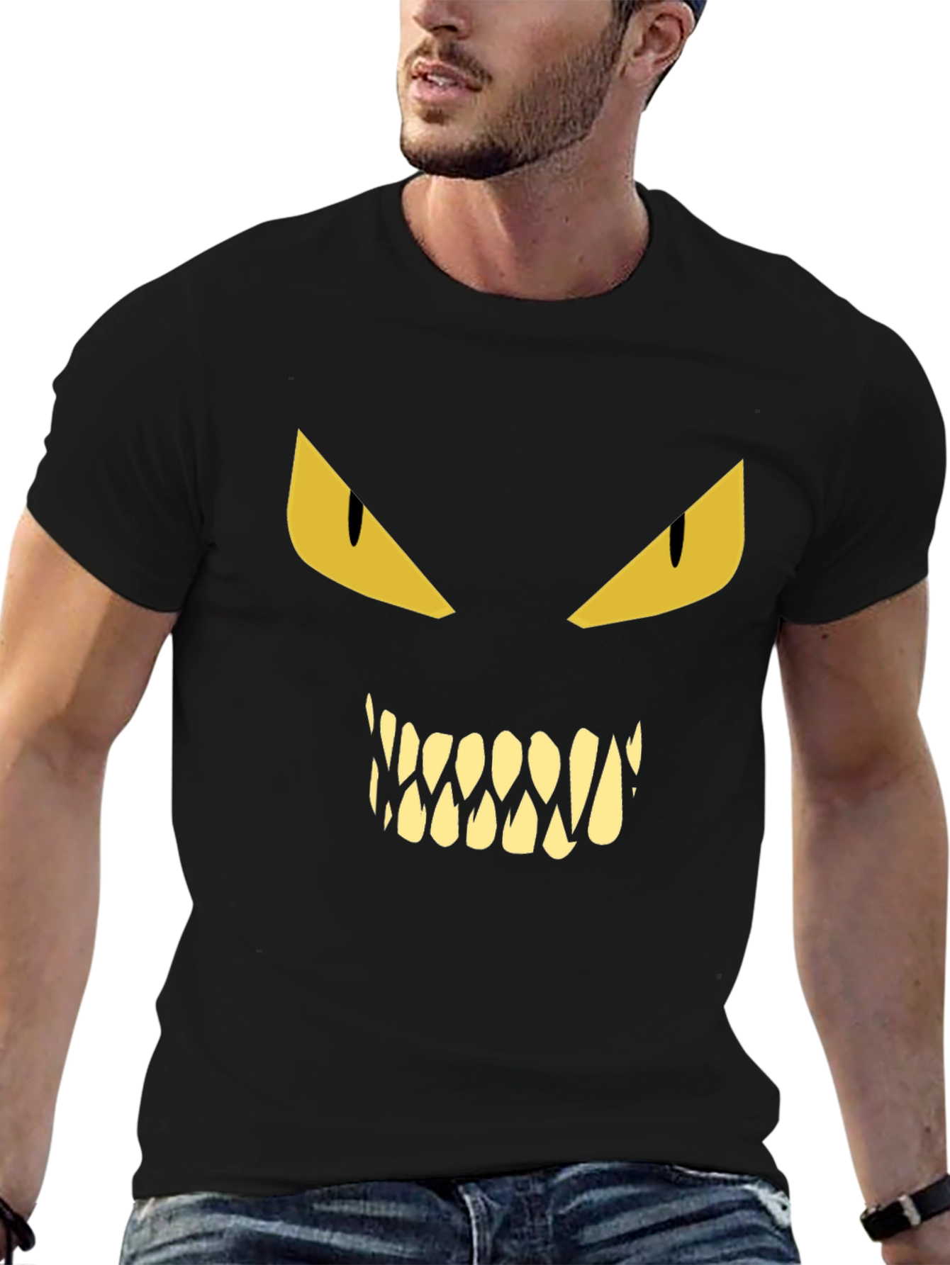 Monster Face Graphic T-Shirt - Halloween Ready!
