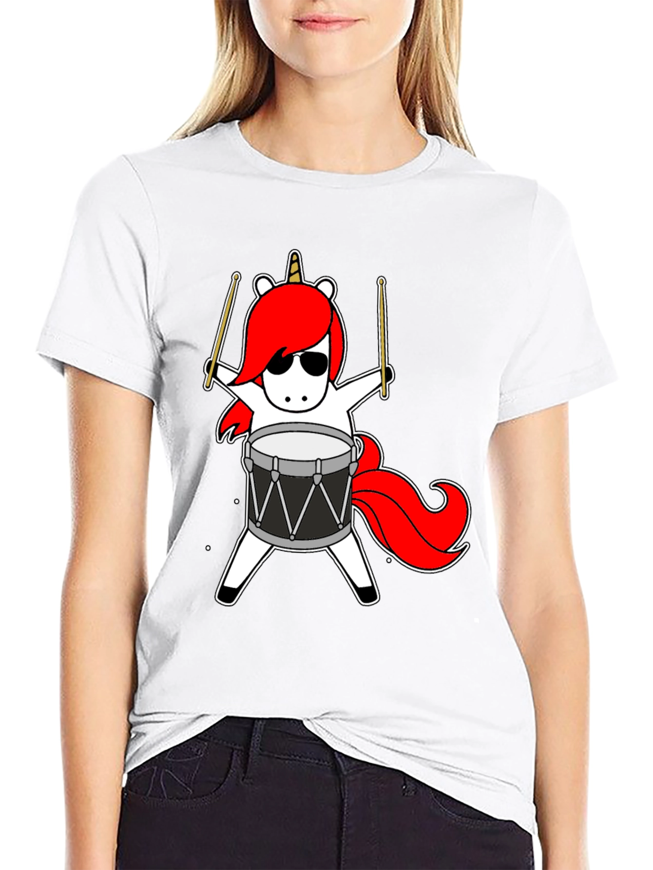 Unicorn Drummer Graphic Tee