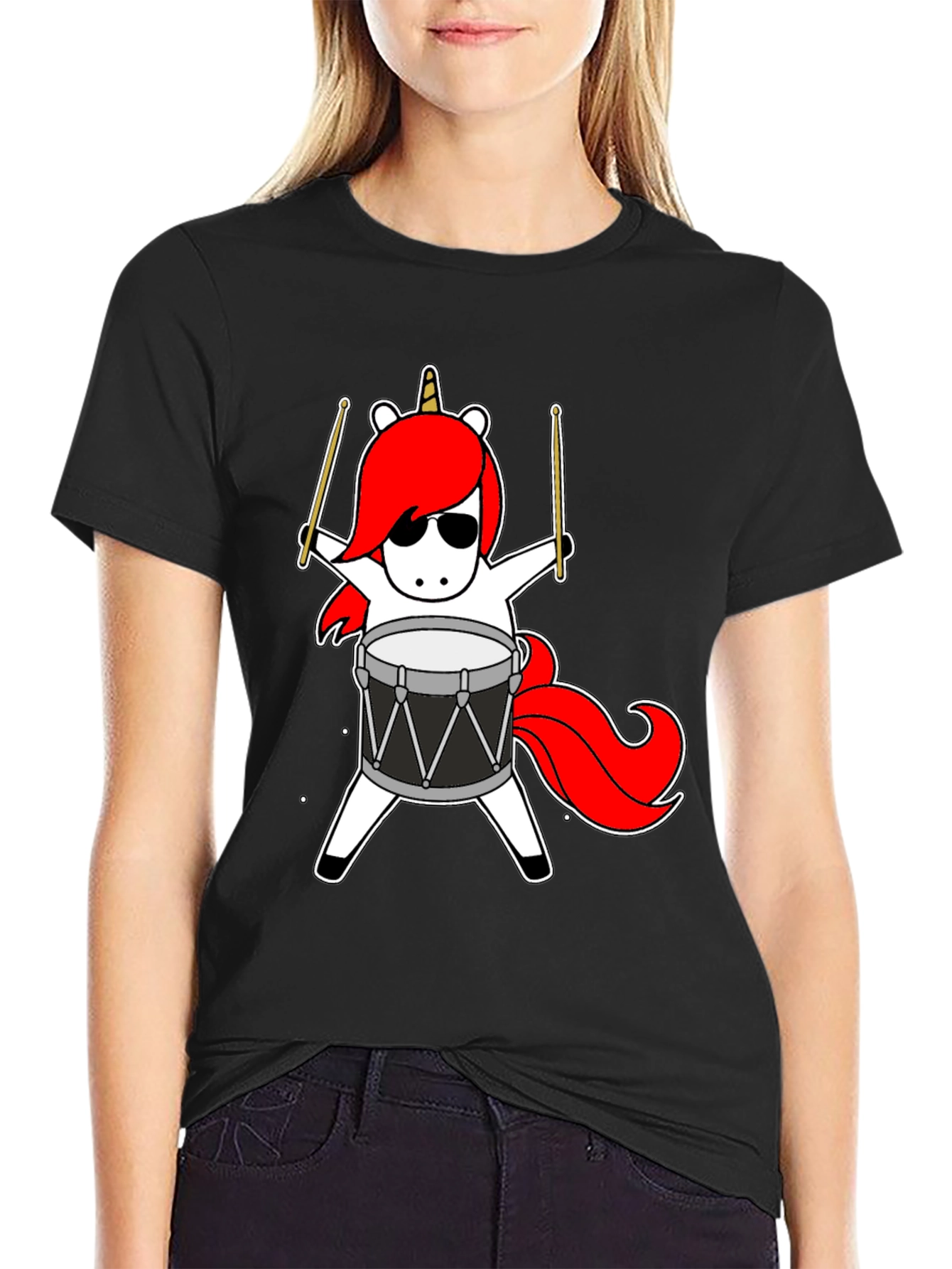 Unicorn Drummer Graphic Tee