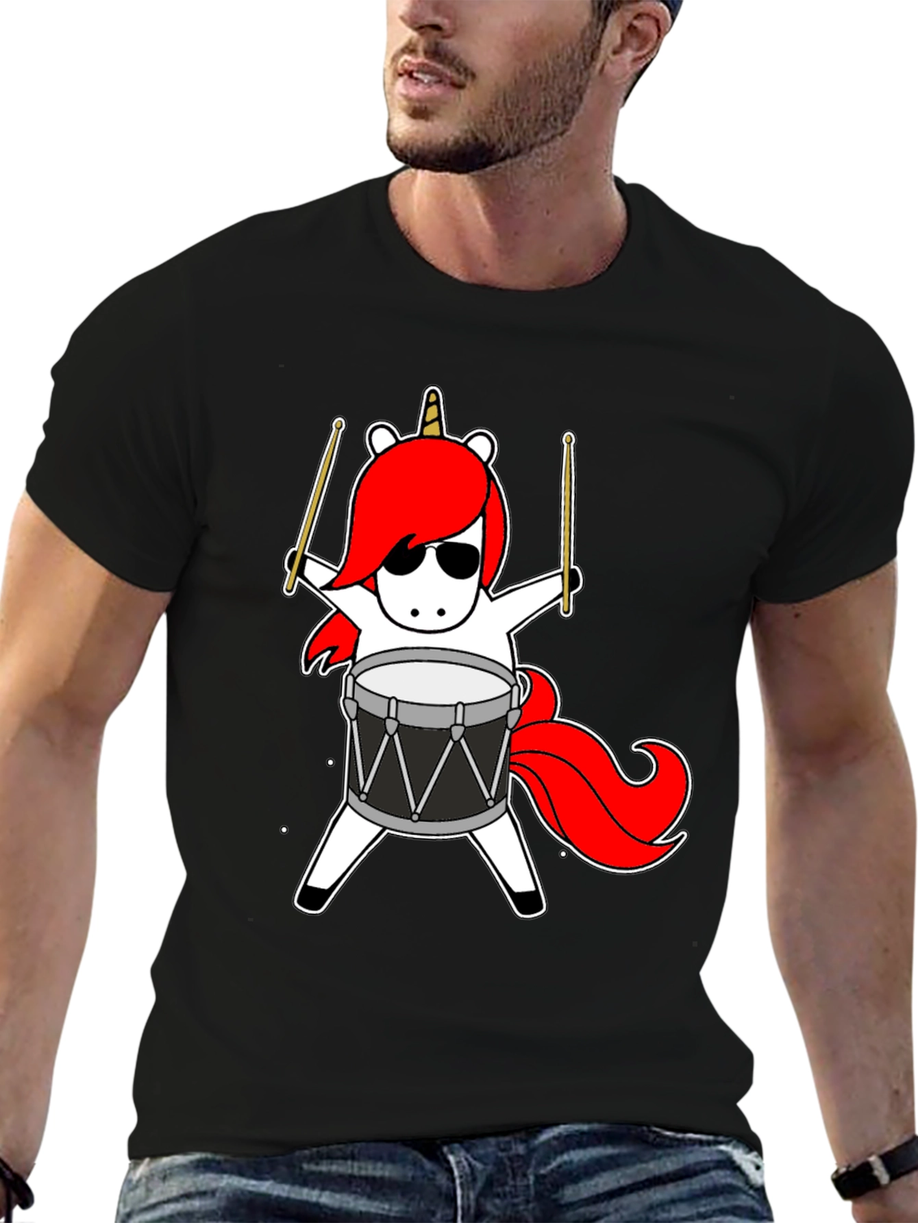 Unicorn Drummer Graphic Tee