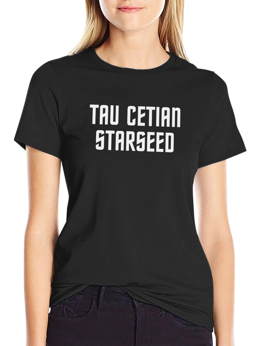 Tau Cetian Starseed Graphic T-Shirt - Black