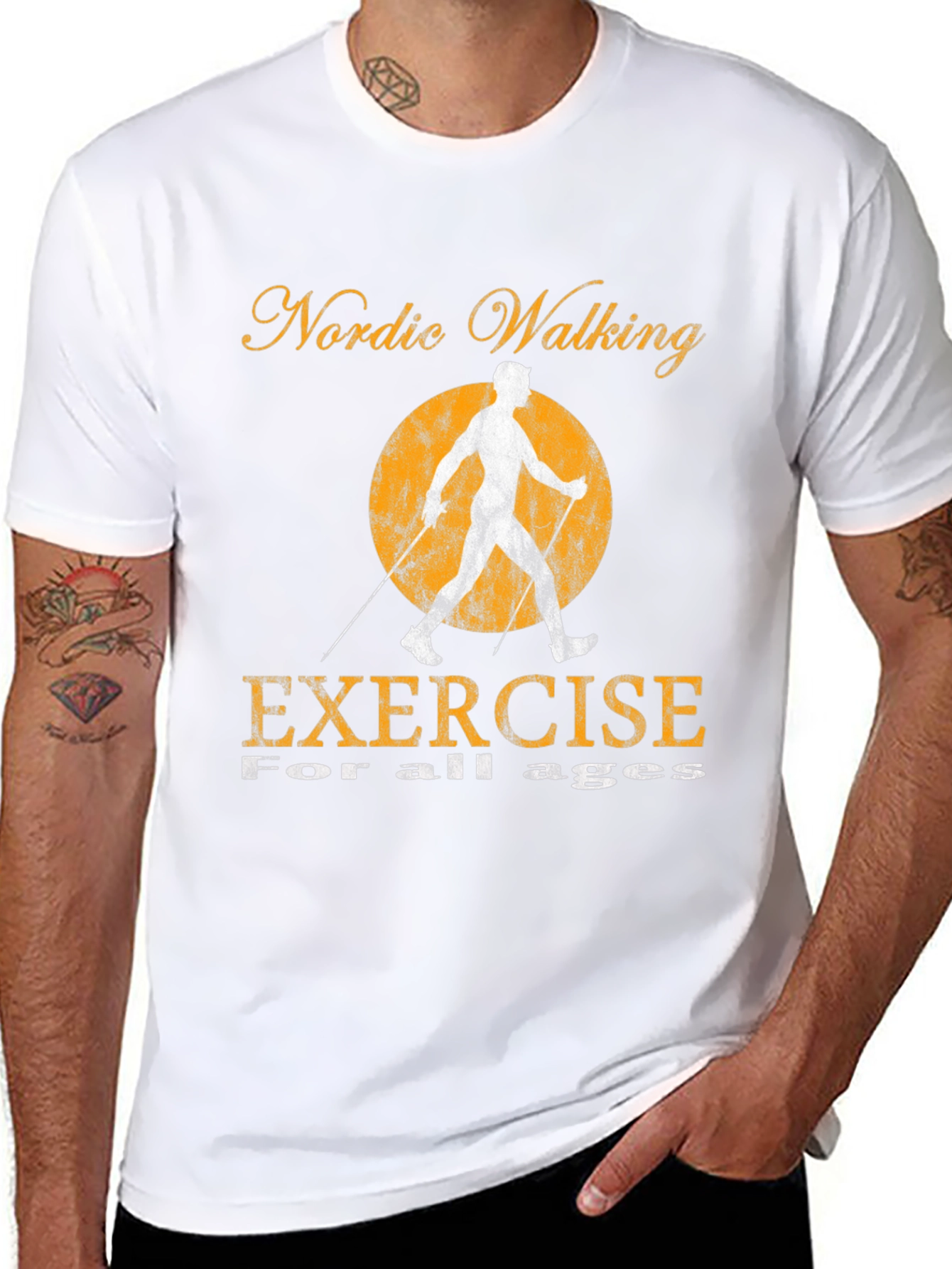 Nordic Walking Exercise T-Shirt - All Ages Fitness