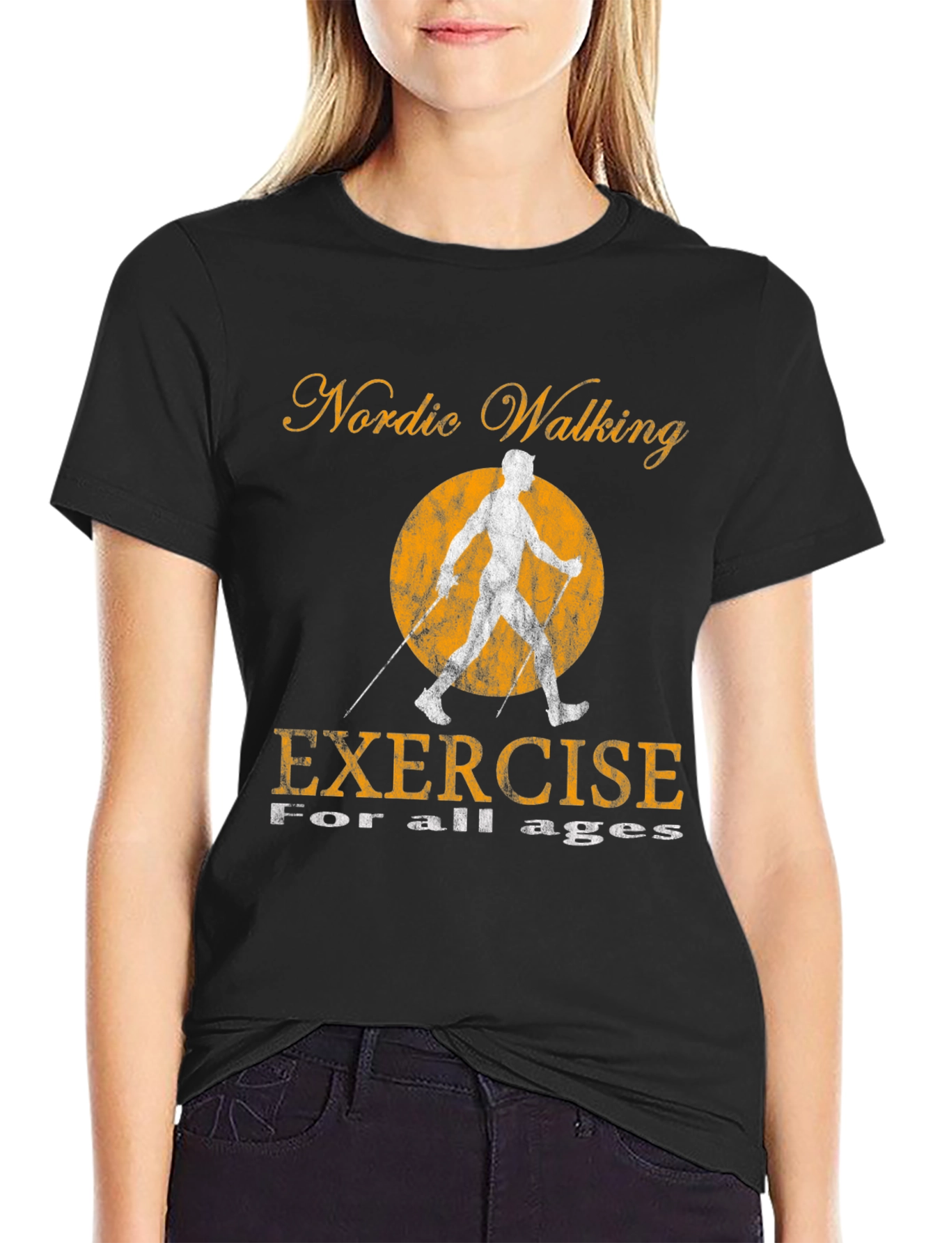 Nordic Walking Exercise T-Shirt - All Ages Fitness
