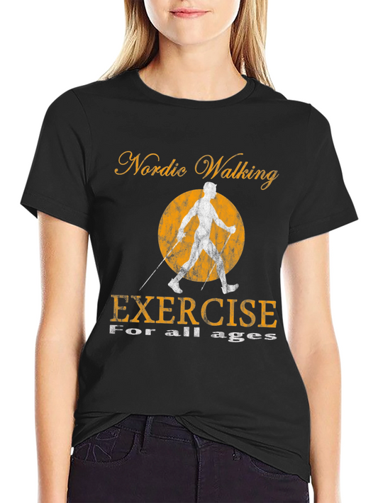 Nordic Walking Exercise T-Shirt - All Ages Fitness