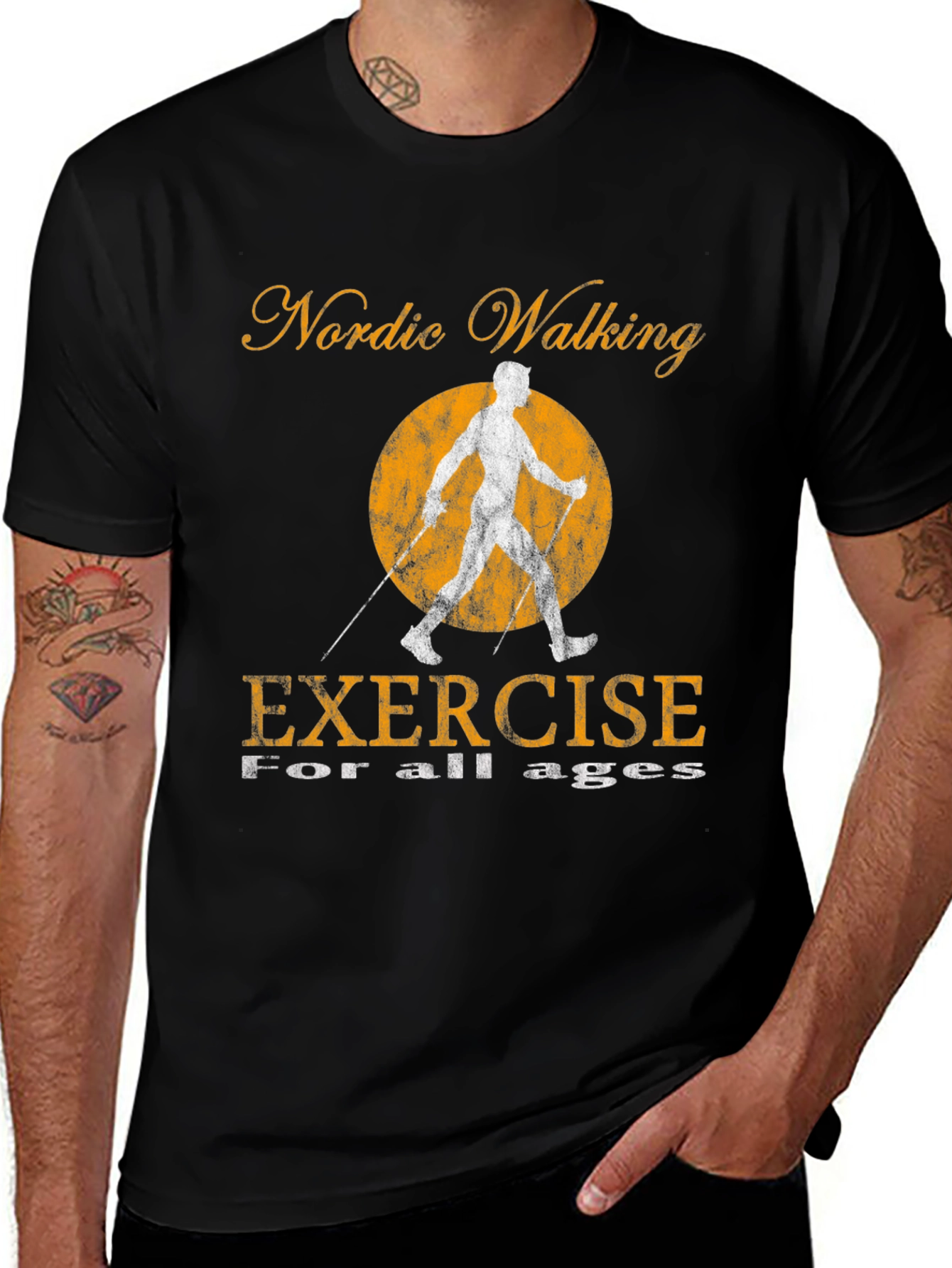 Nordic Walking Exercise T-Shirt - All Ages Fitness