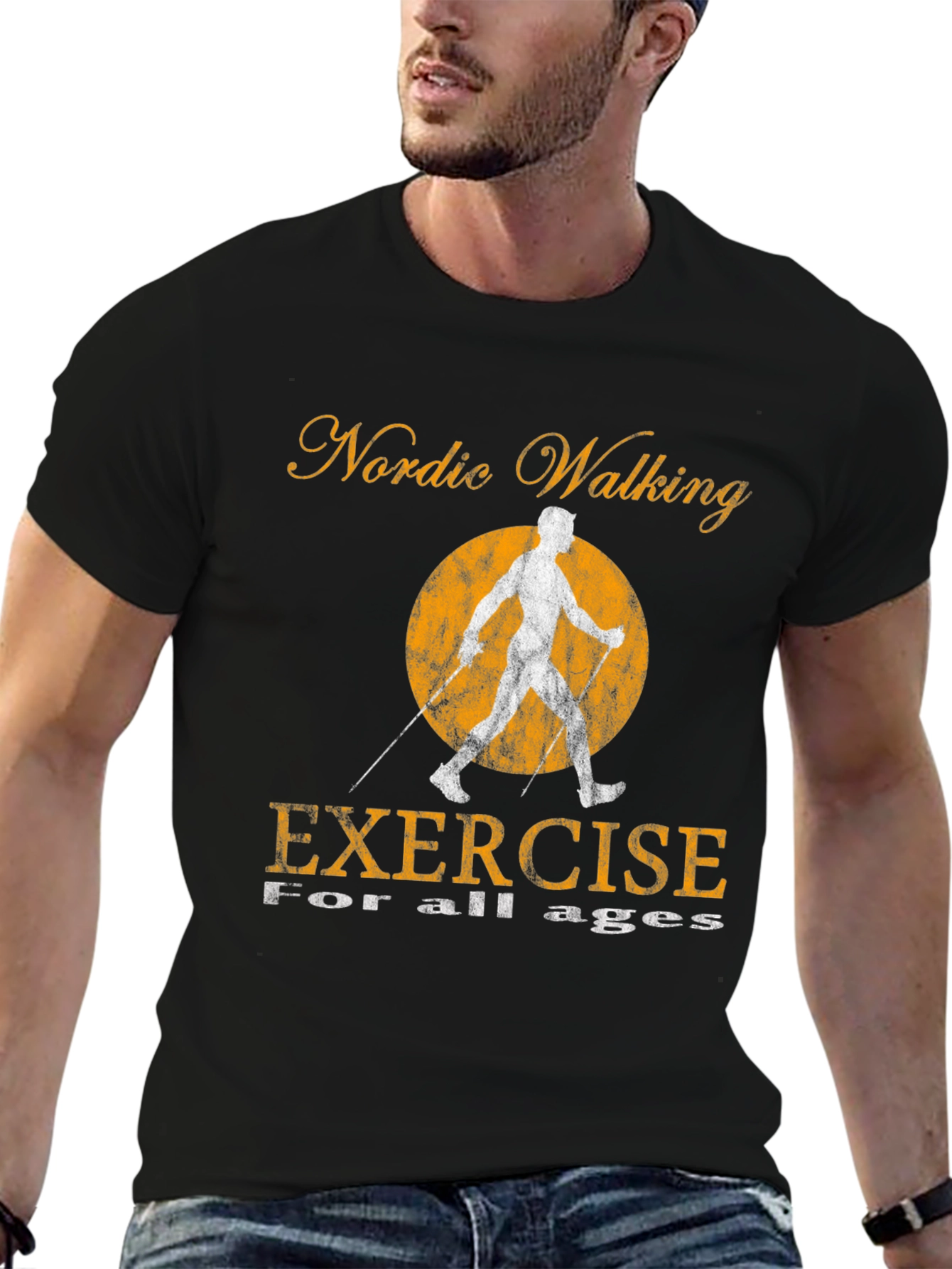 Nordic Walking Exercise T-Shirt - All Ages Fitness