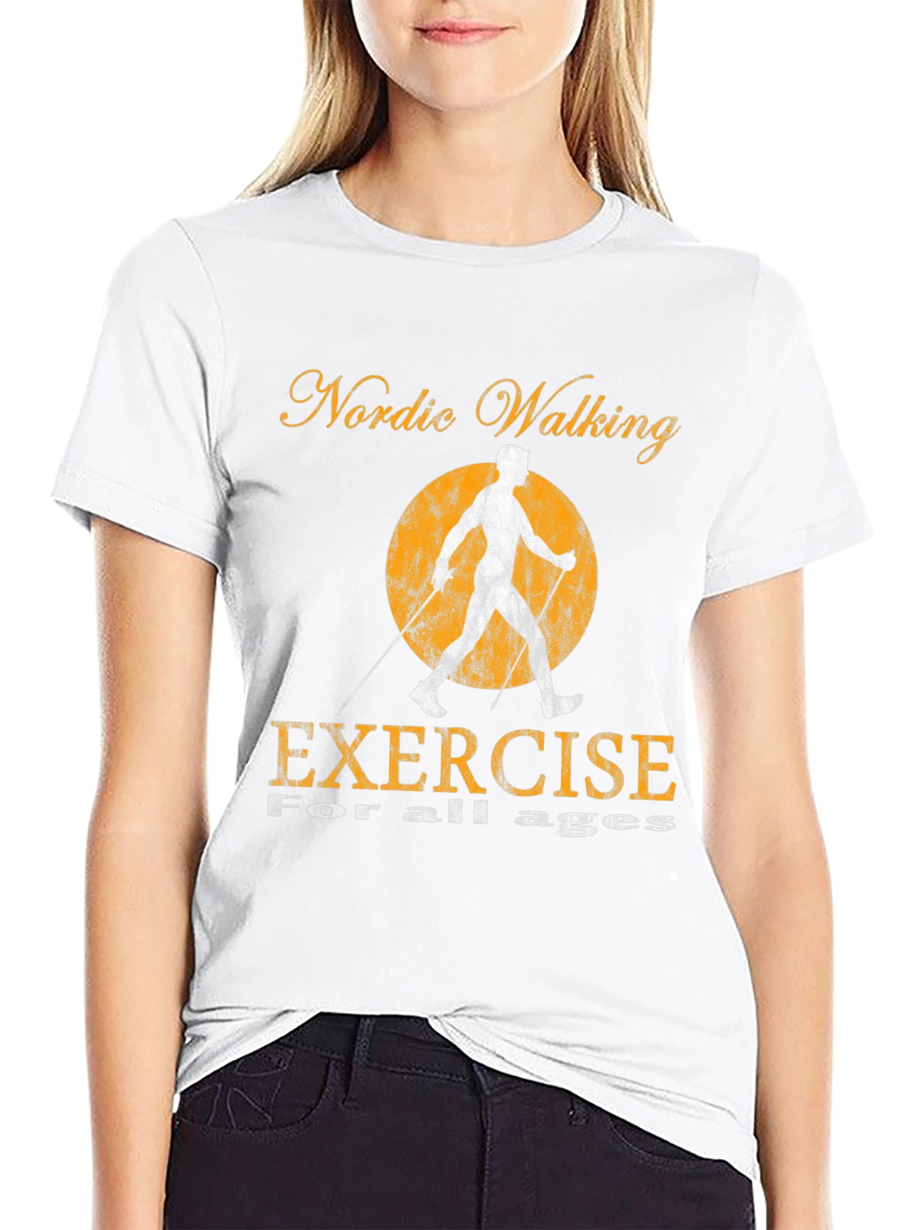 Nordic Walking Exercise T-Shirt - All Ages Fitness