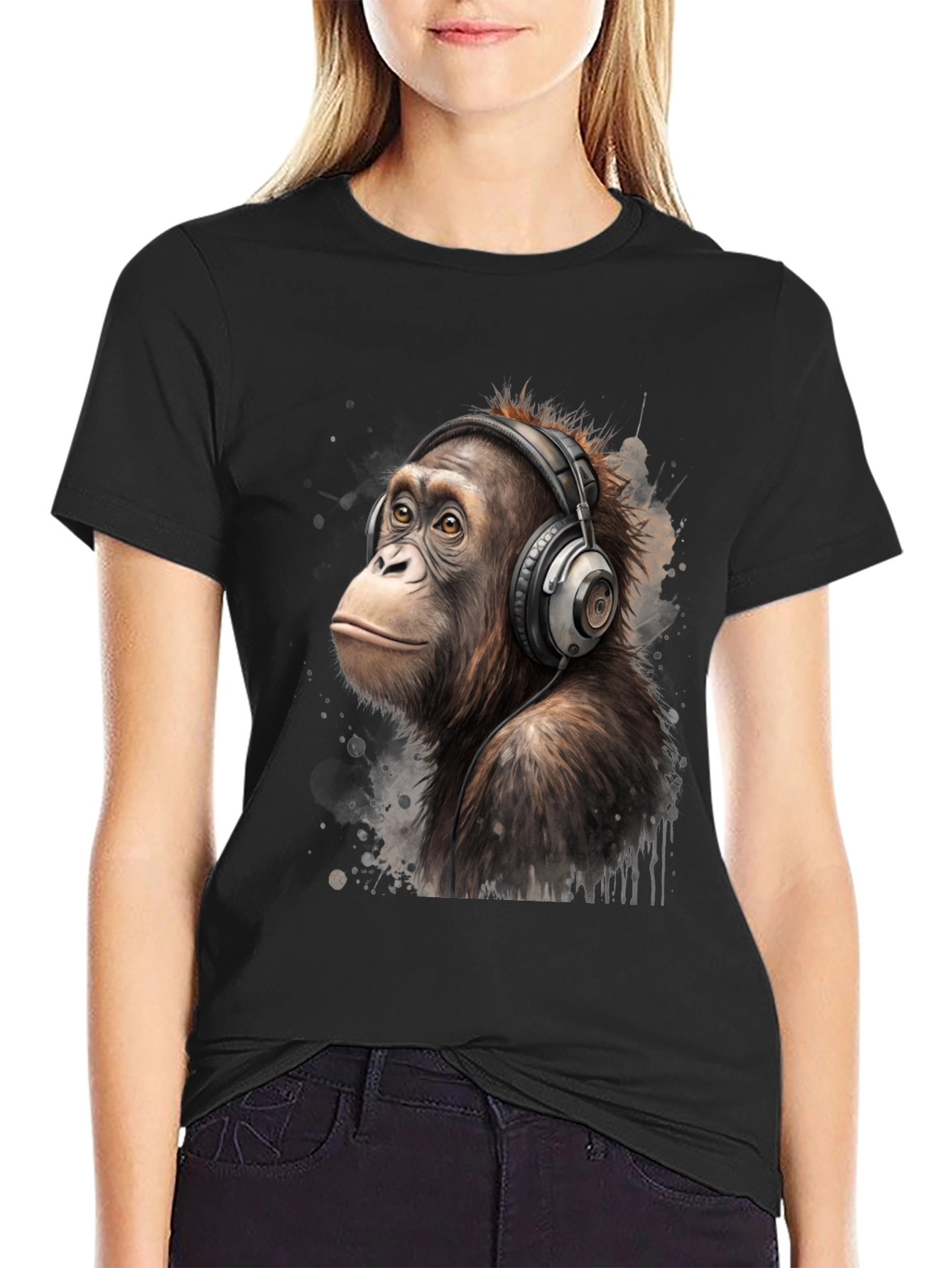 Orangutan DJ T-Shirt: Cool Ape with Headphones