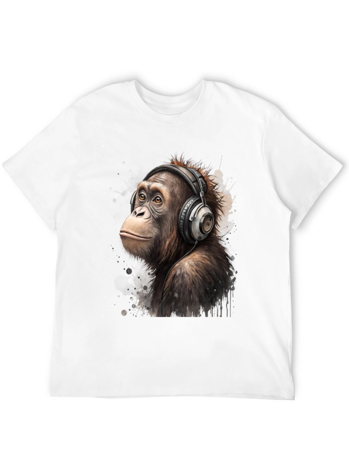 Orangutan DJ T-Shirt: Cool Ape with Headphones