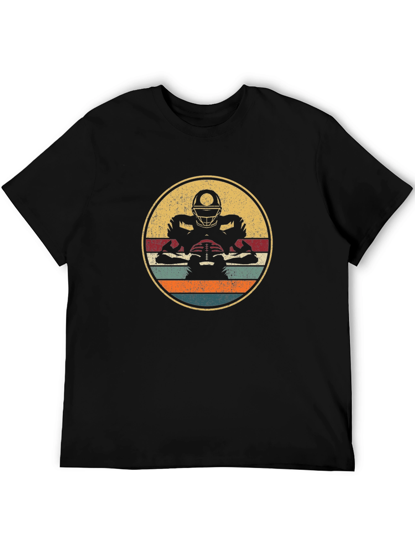 Retro Football Player Graphic T-Shirt