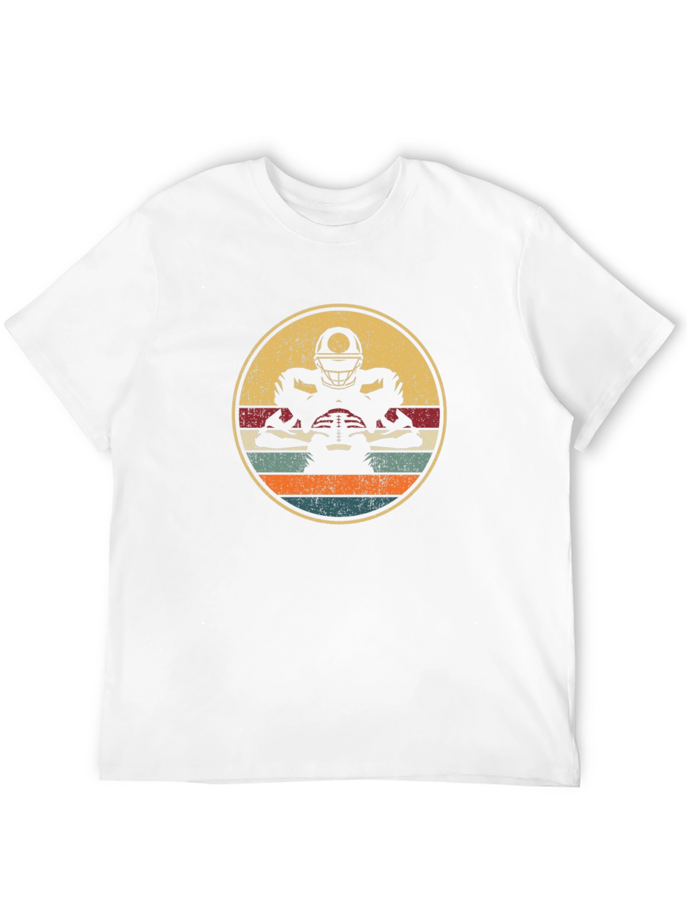 Retro Football Player Graphic T-Shirt