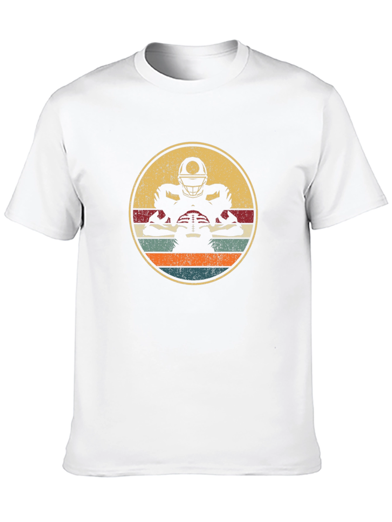 Retro Football Player Graphic T-Shirt