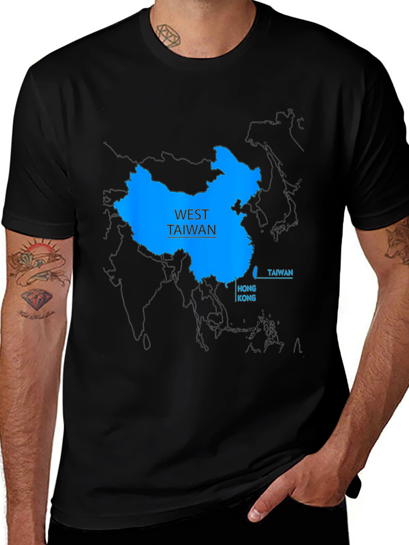 West Taiwan Map T-Shirt - Political Statement Tee