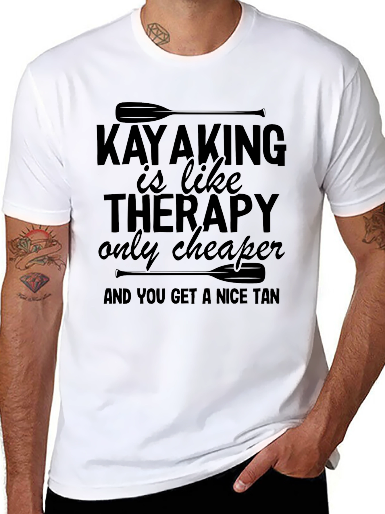 Kayaking is Like Therapy T-Shirt Funny Paddle Tee