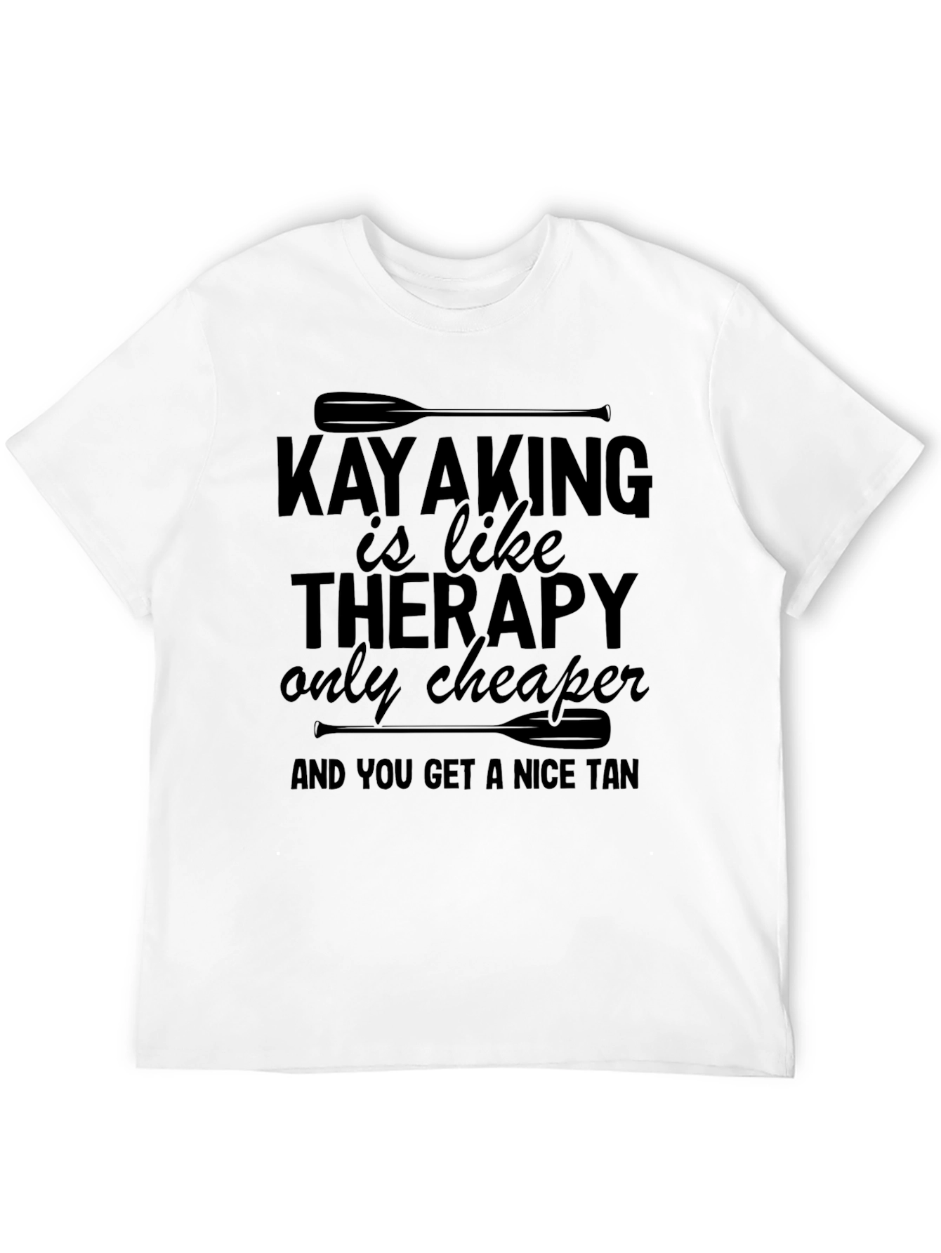 Kayaking is Like Therapy T-Shirt Funny Paddle Tee