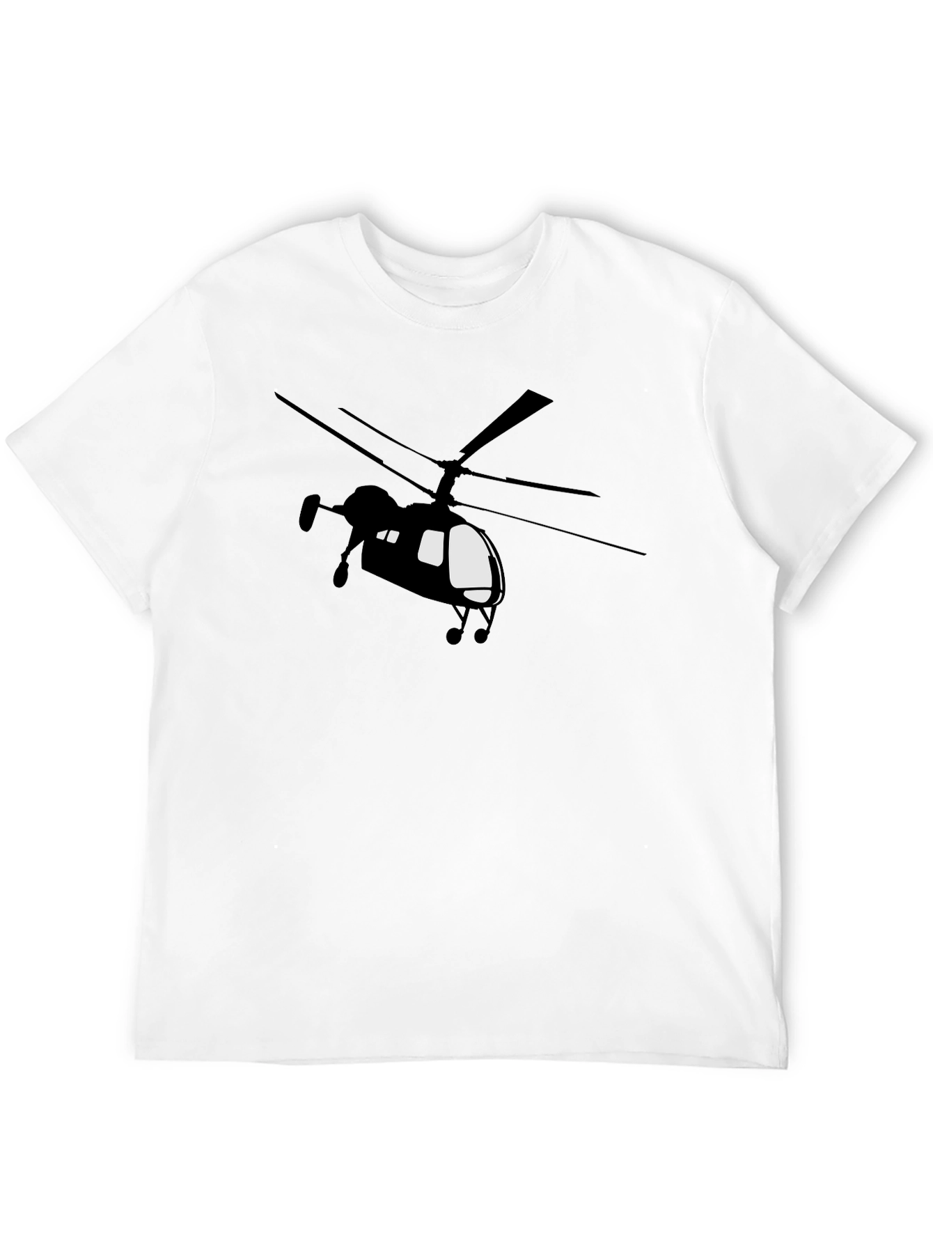 Helicopter Graphic T-Shirt - Bold Black Tee