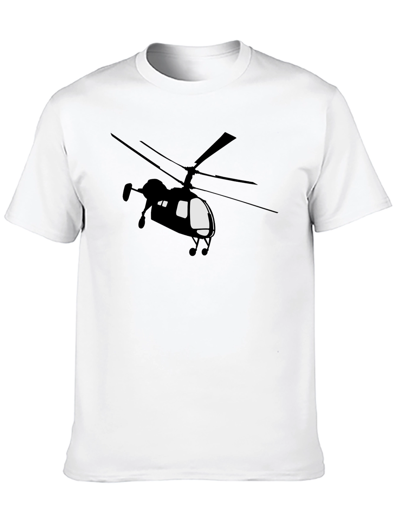 Helicopter Graphic T-Shirt - Bold Black Tee