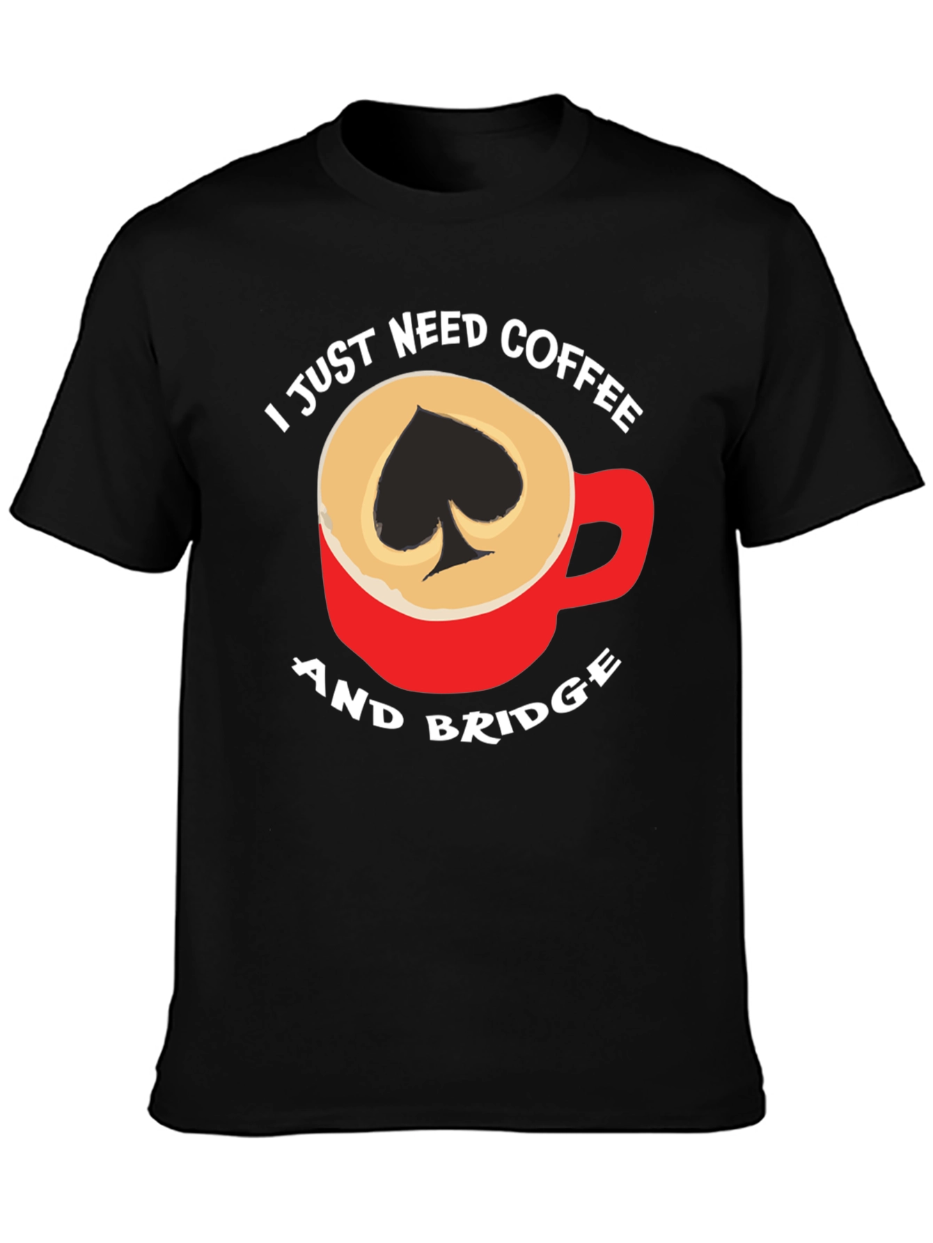 Coffee and Bridge T-Shirt - Spade Design