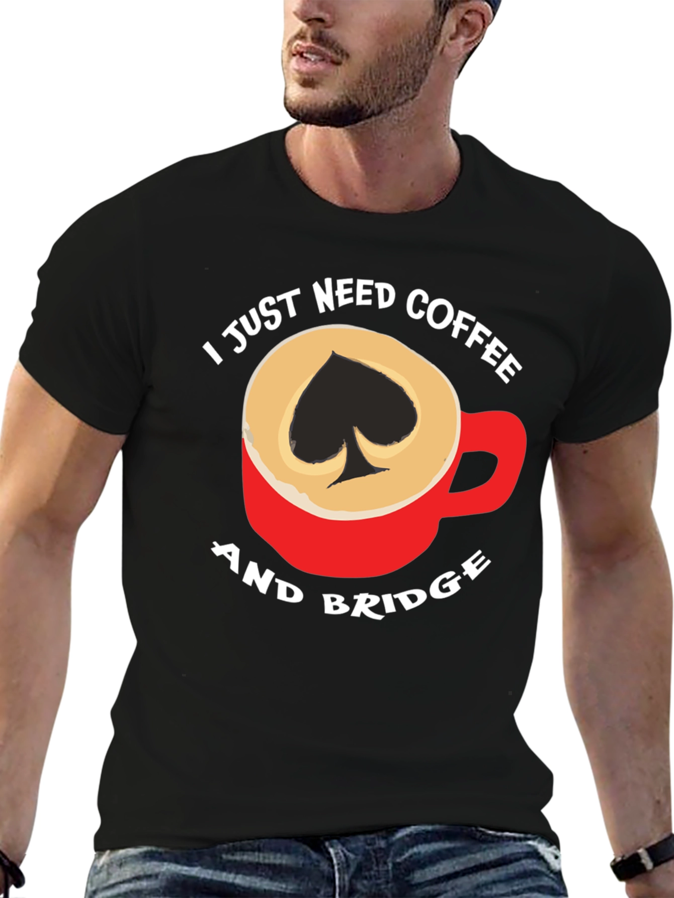 Coffee and Bridge T-Shirt - Spade Design