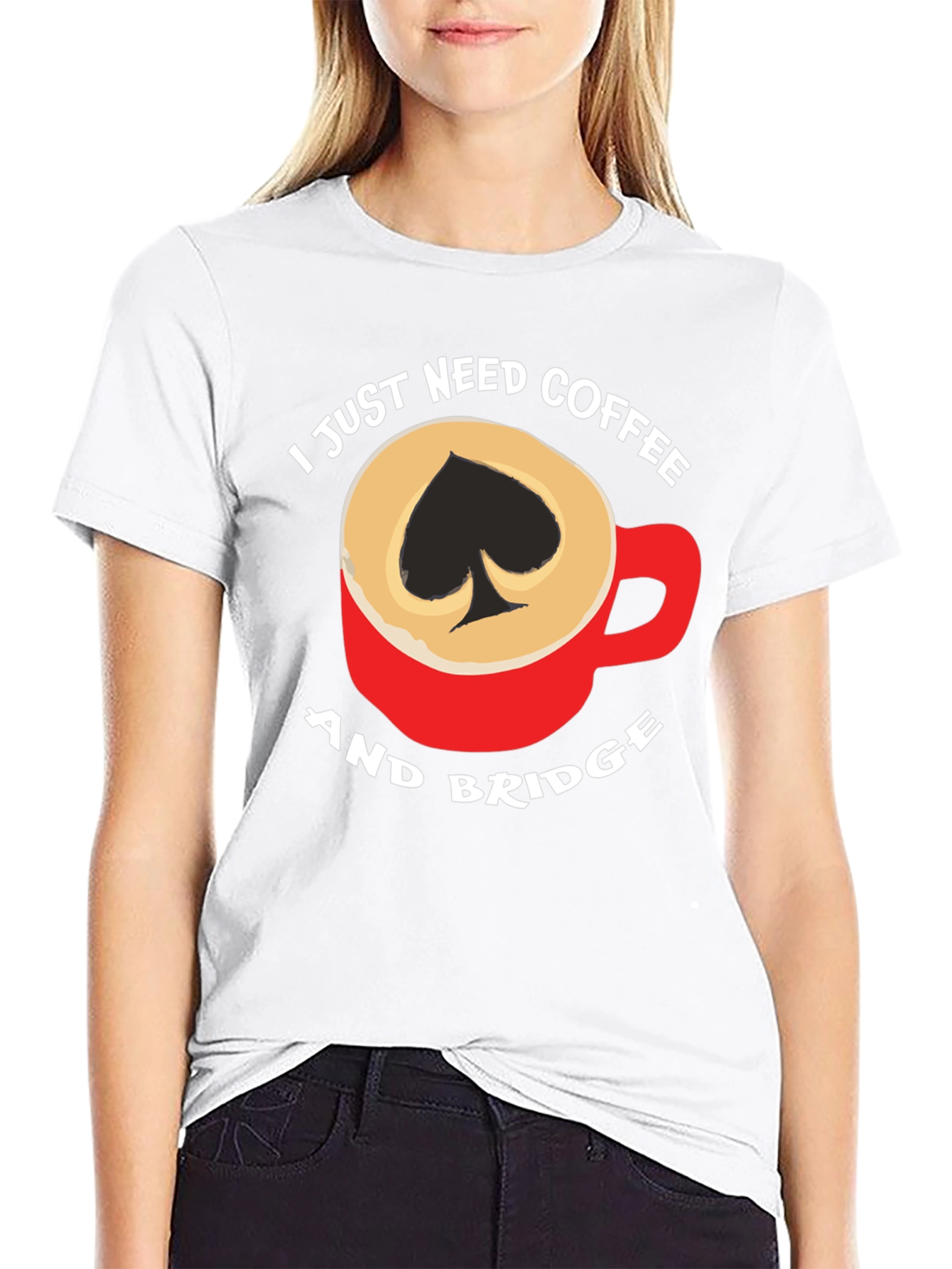 Coffee and Bridge T-Shirt - Spade Design