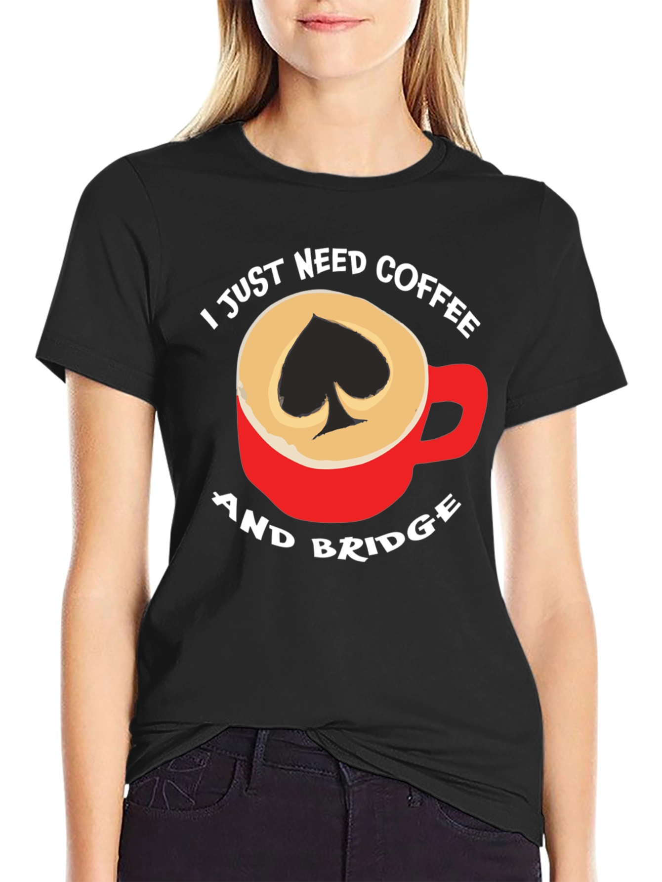 Coffee and Bridge T-Shirt - Spade Design