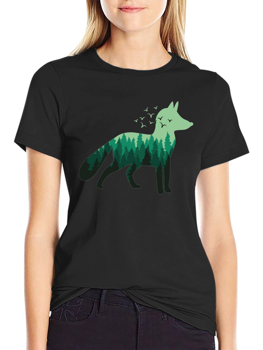 Nature Fox Graphic Tee - Mens Black T-Shirt