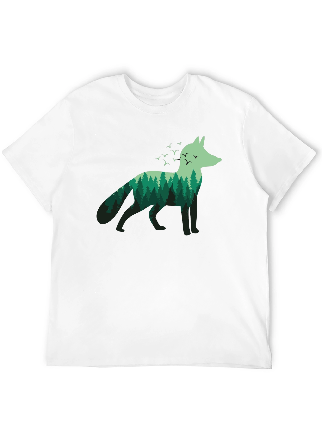 Nature Fox Graphic Tee - Mens Black T-Shirt