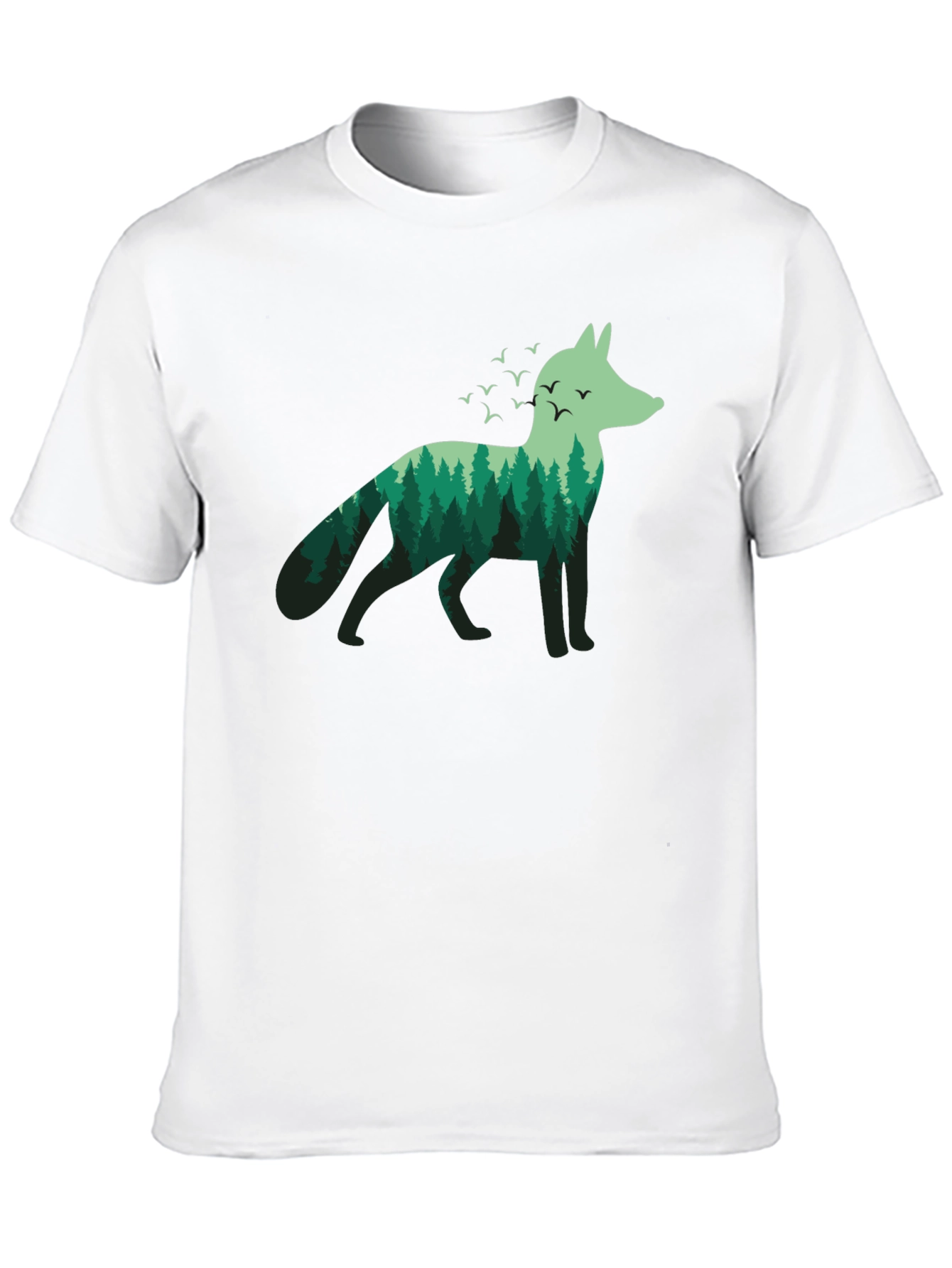 Nature Fox Graphic Tee - Mens Black T-Shirt