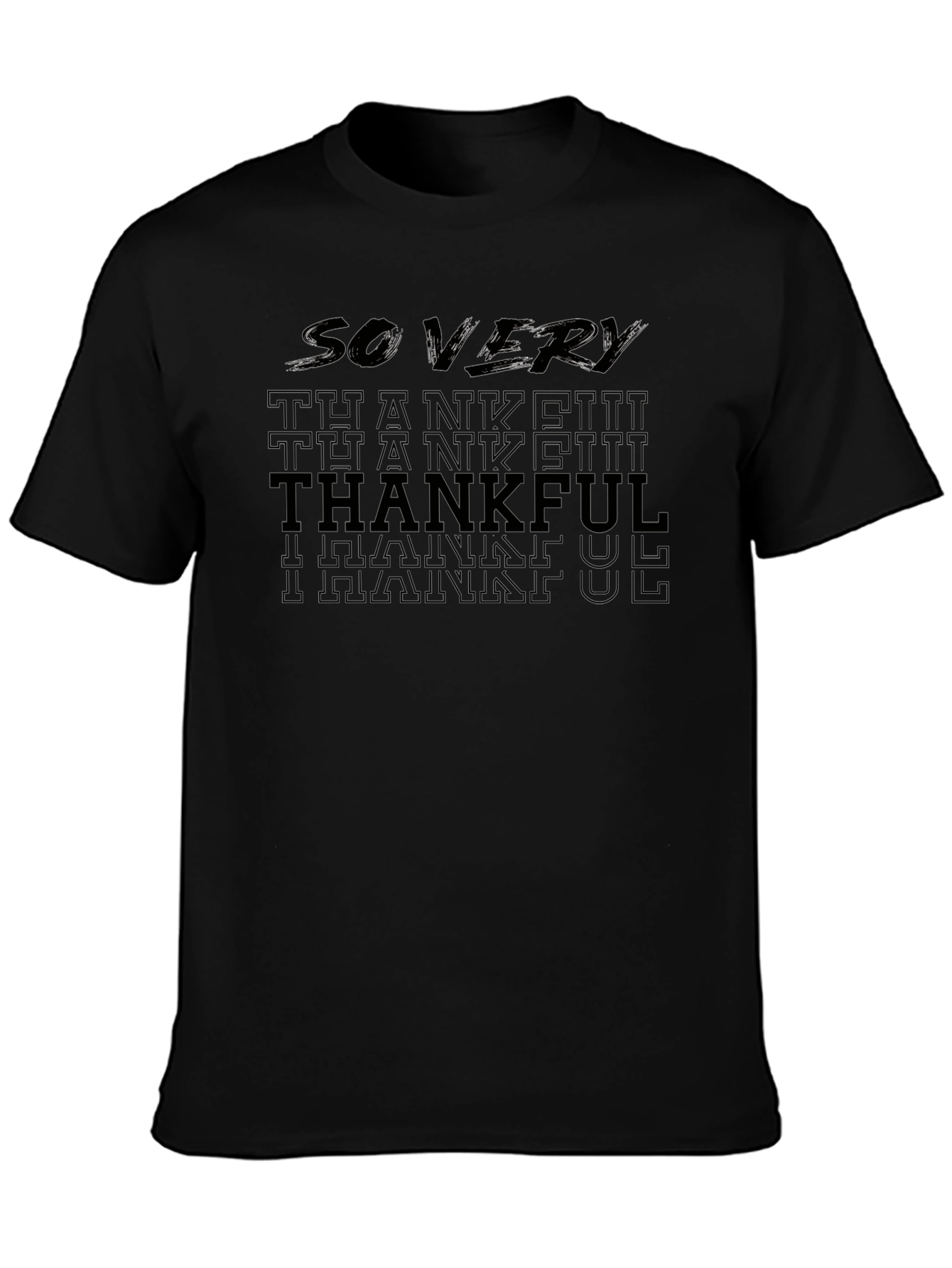 So Very Thankful Black T-Shirt