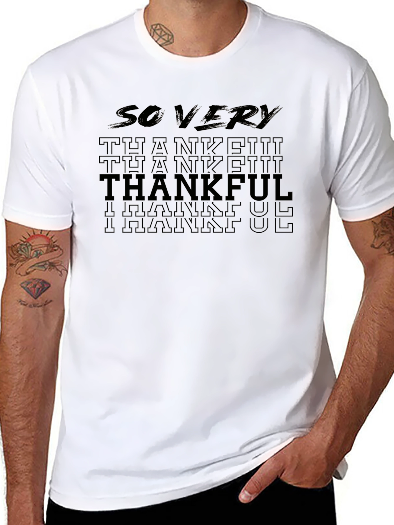 So Very Thankful Black T-Shirt