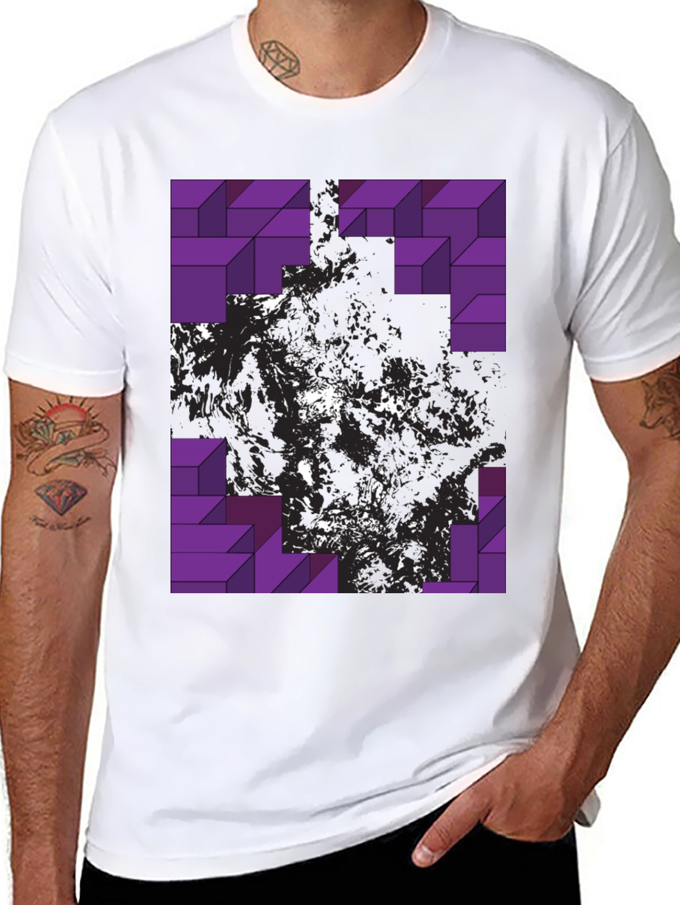 Abstract Geometric T-Shirt - Modern Graphic Tee