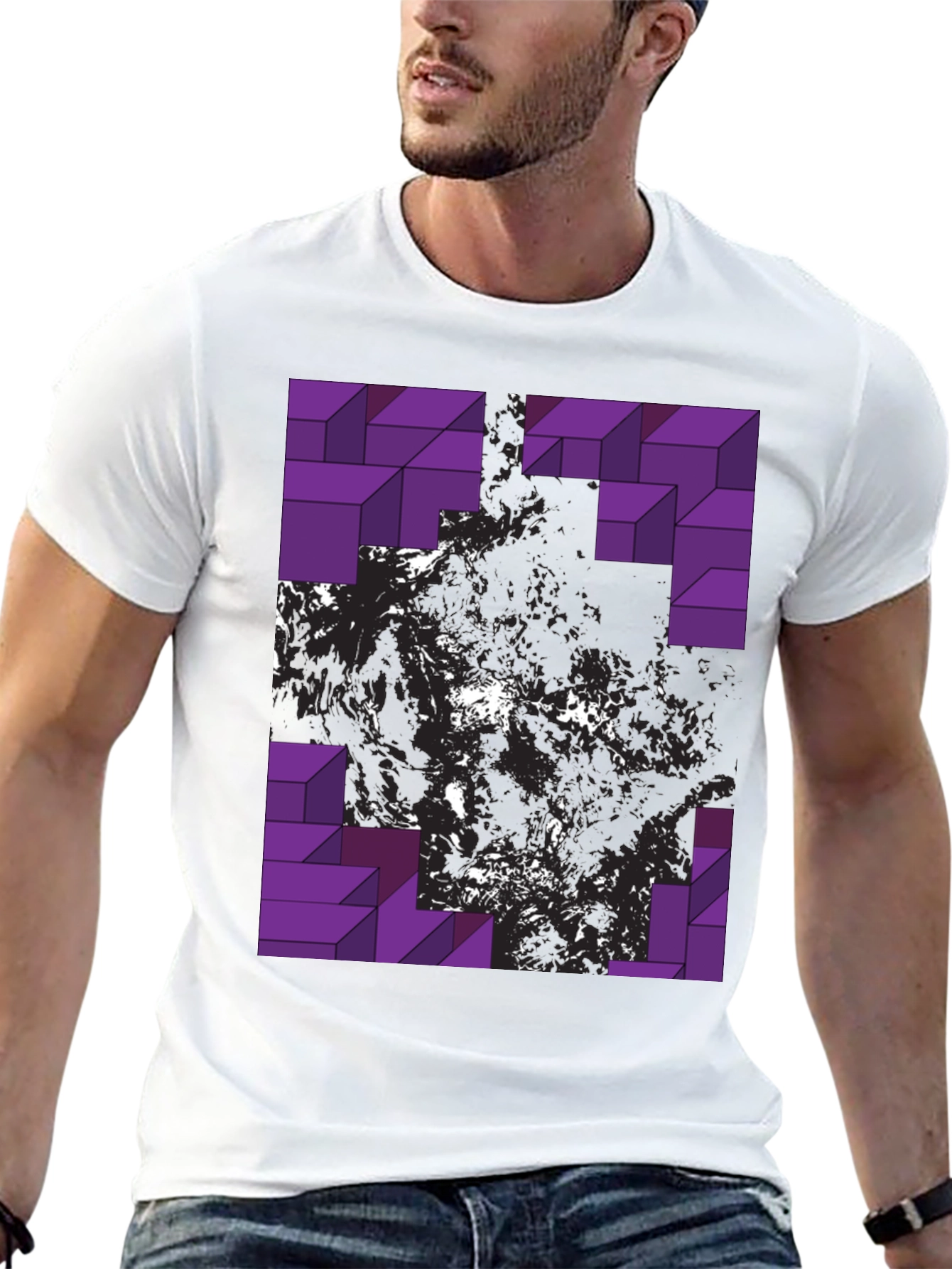 Abstract Geometric T-Shirt - Modern Graphic Tee