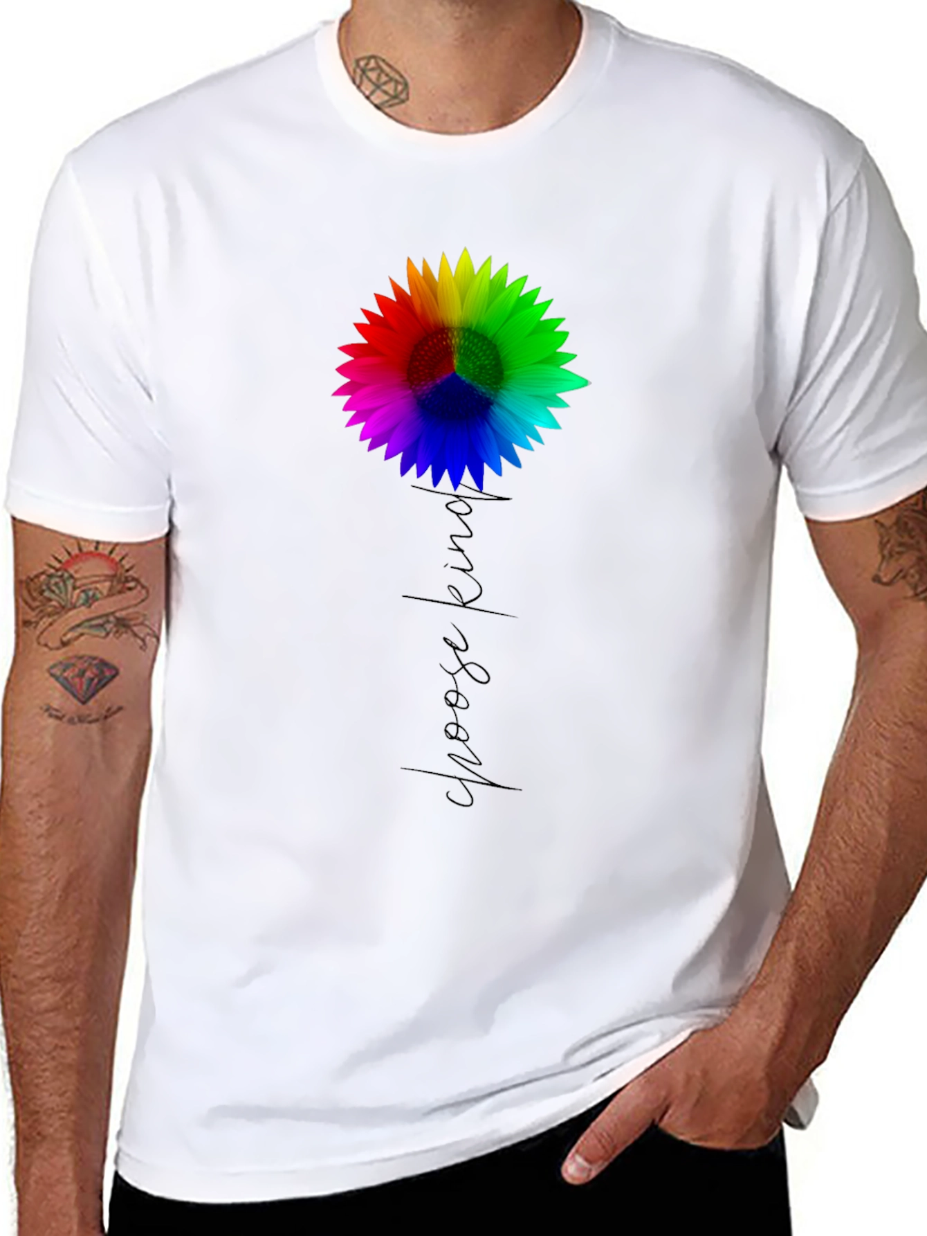 Choose Kind Sunflower Tee - Black