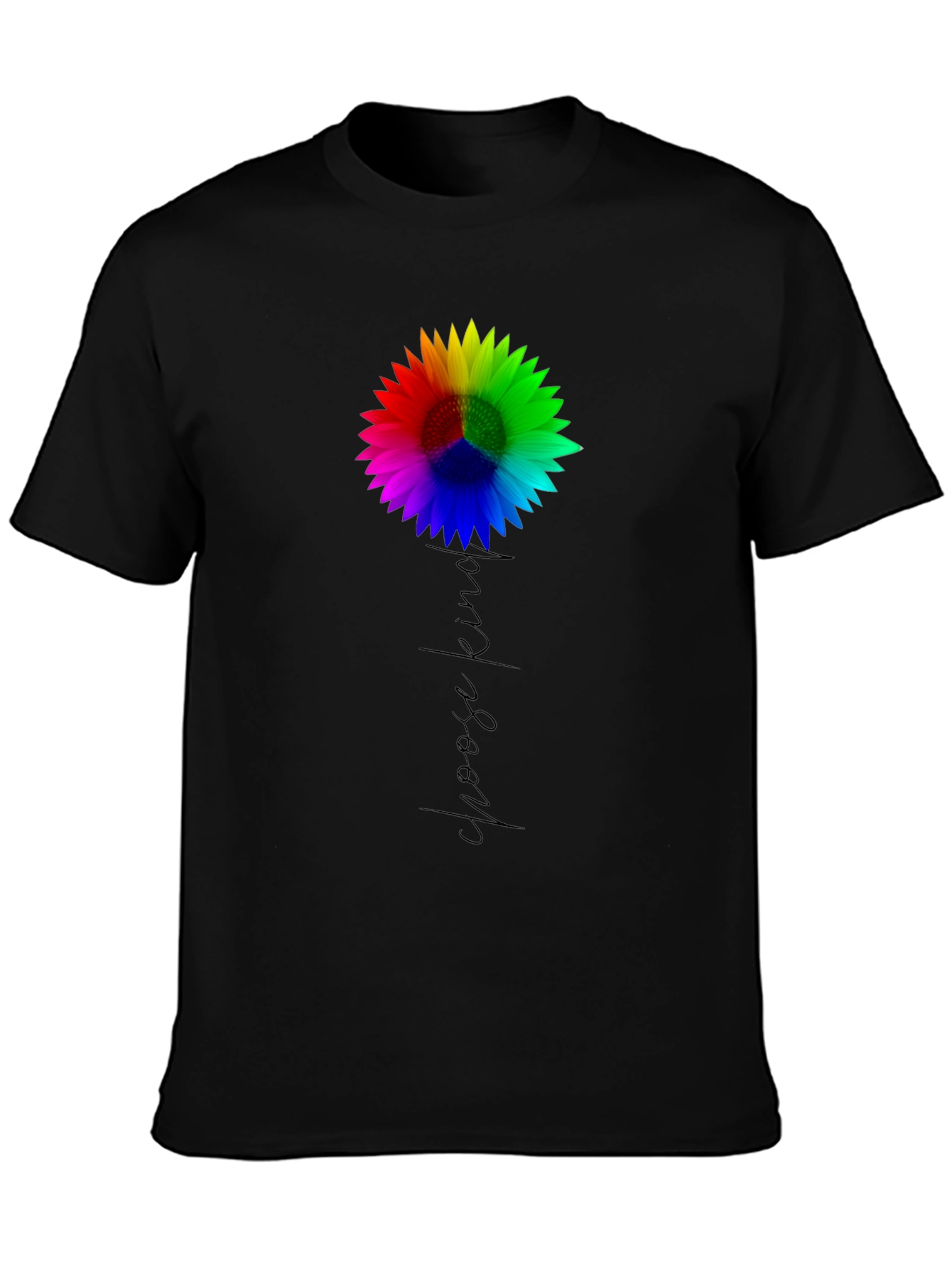 Choose Kind Sunflower Tee - Black