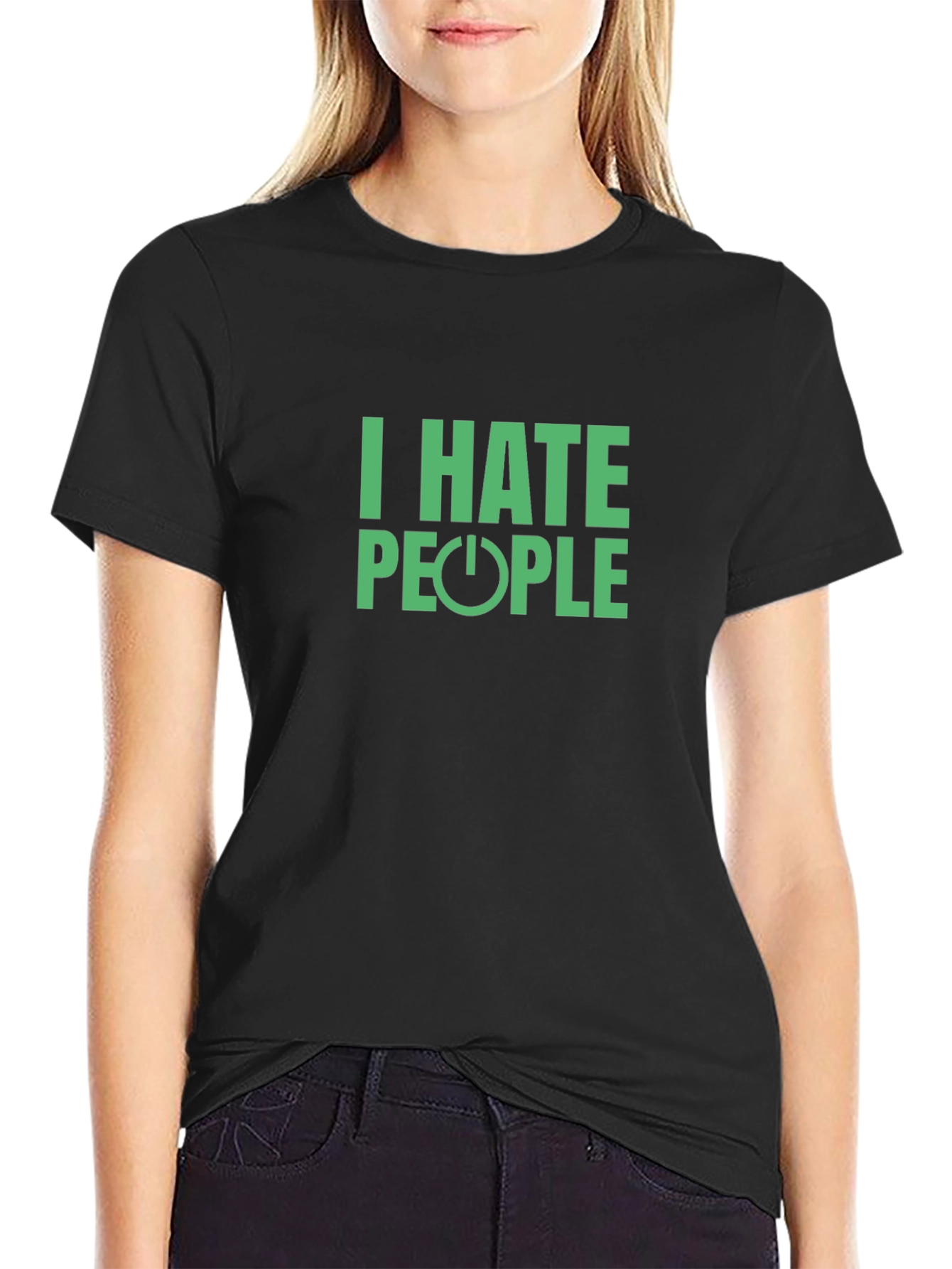 I Hate People T-Shirt - Black Graphic Tee