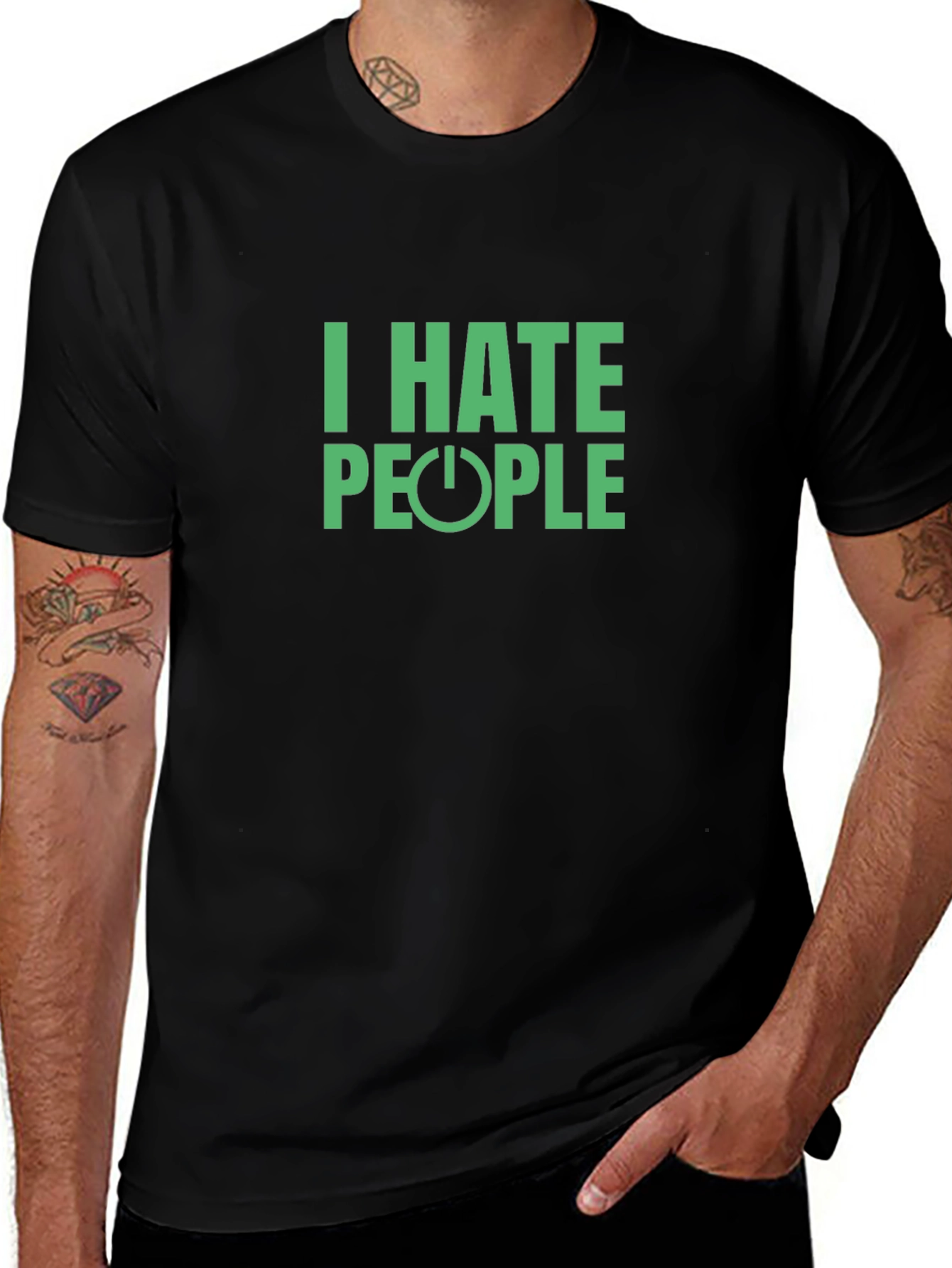 I Hate People T-Shirt - Black Graphic Tee