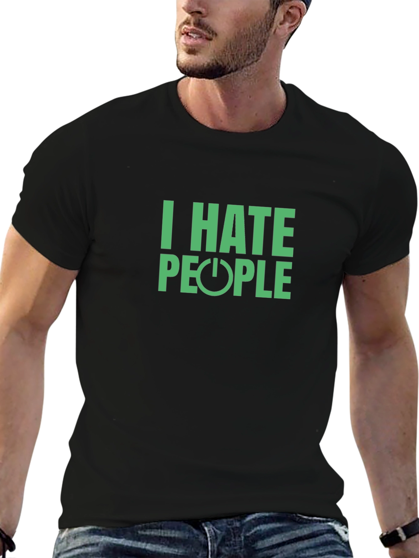I Hate People T-Shirt - Black Graphic Tee