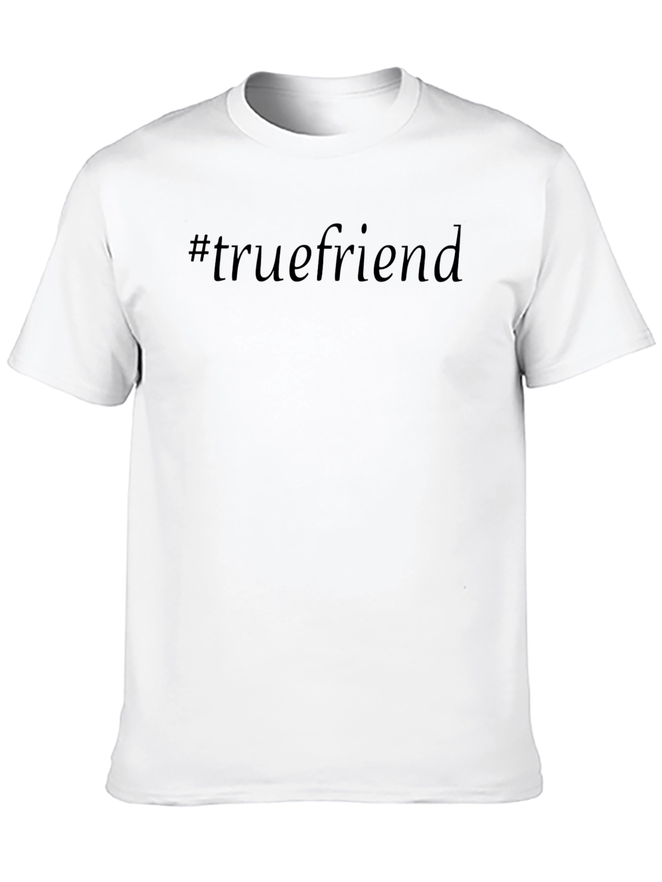 TrueFriend Tee: Casual Black T-Shirt