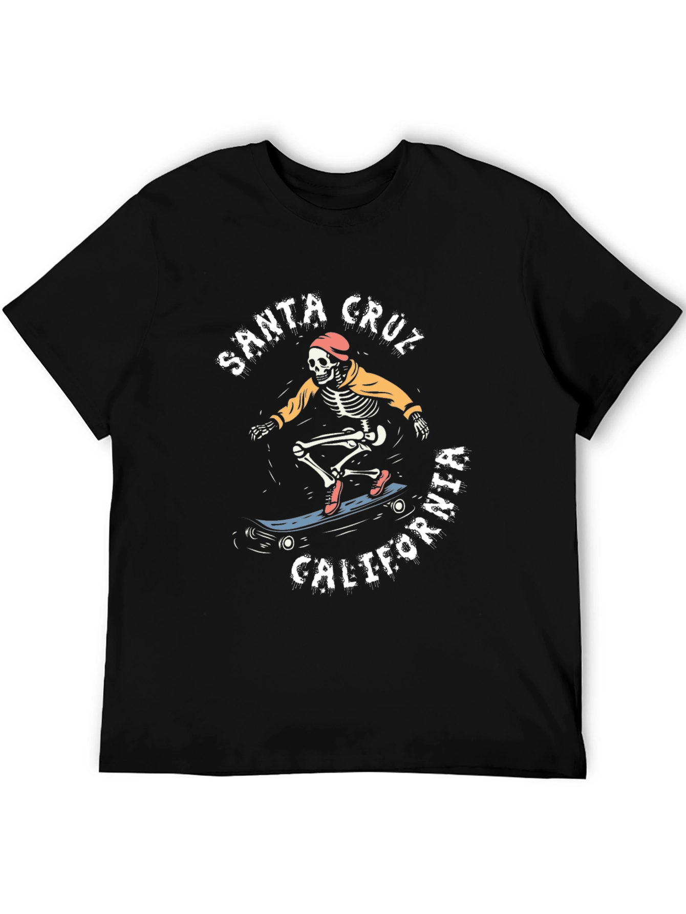 Santa Cruz California Skateboard Skeleton T-Shirt