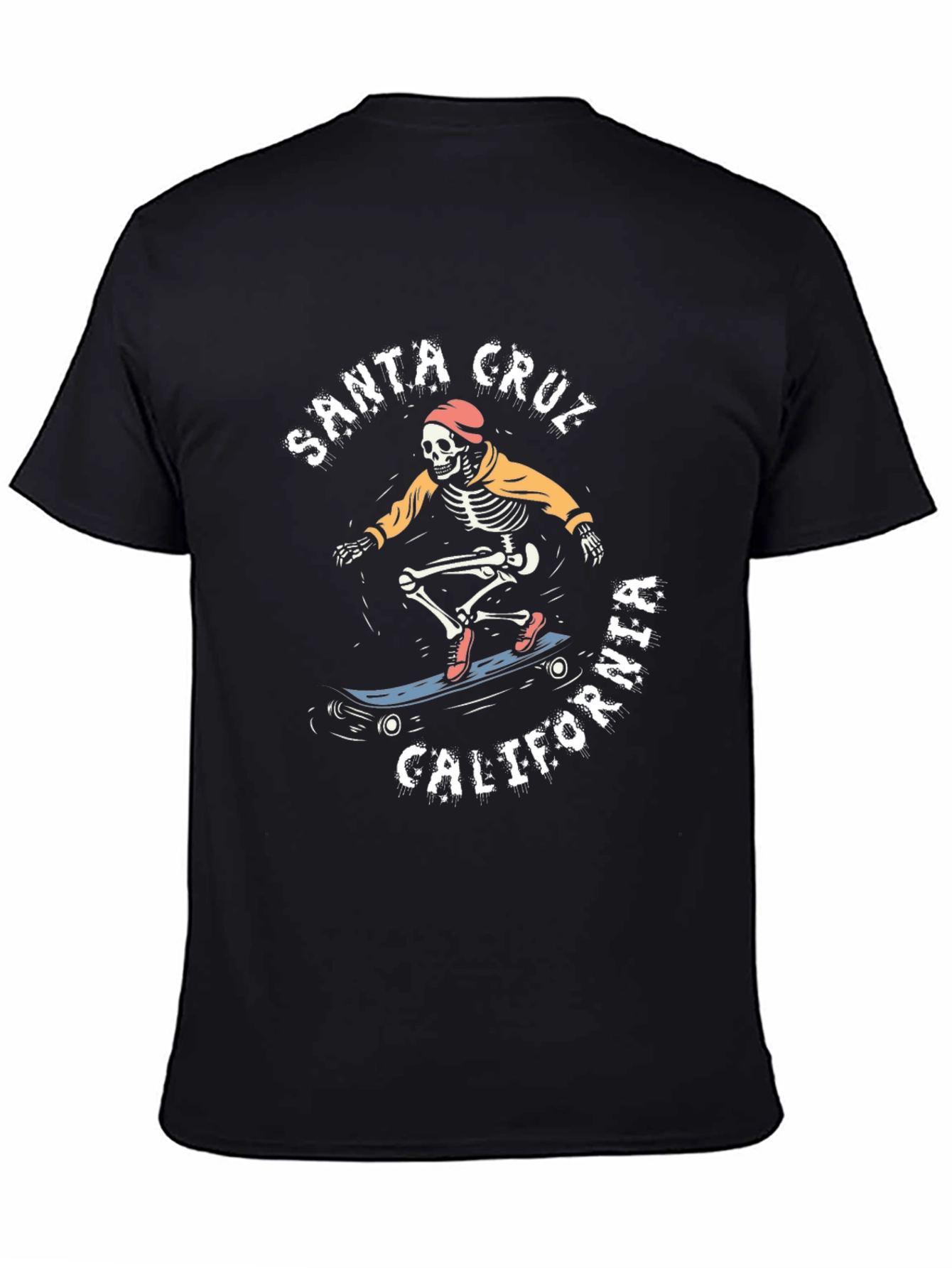 Santa Cruz California Skateboard Skeleton T-Shirt