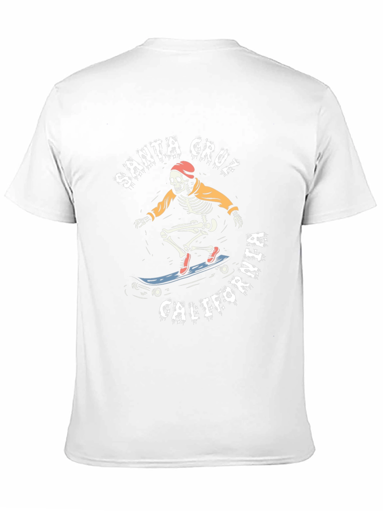 Santa Cruz California Skateboard Skeleton T-Shirt