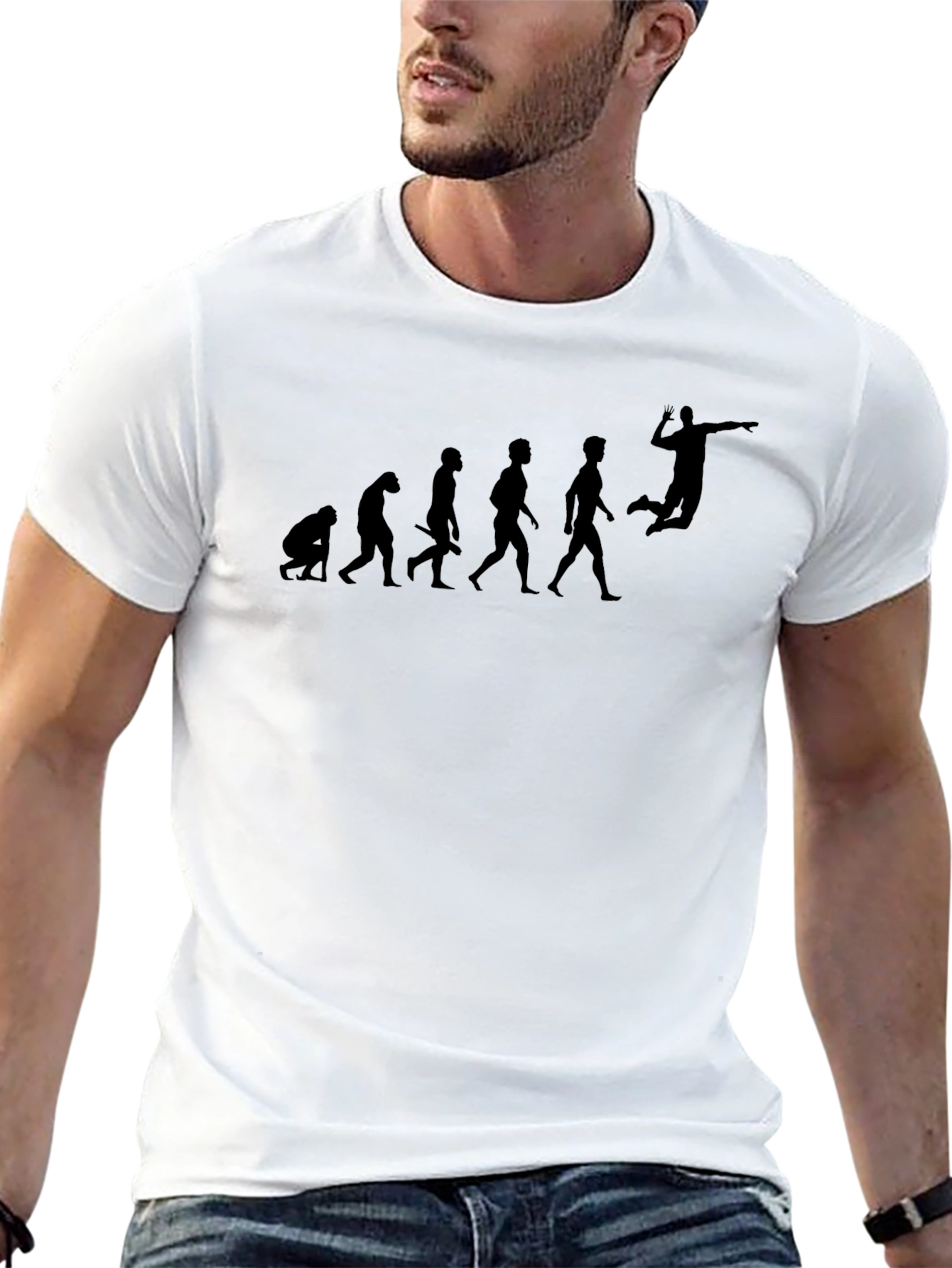 Evolution of Man Volleyball T-Shirt