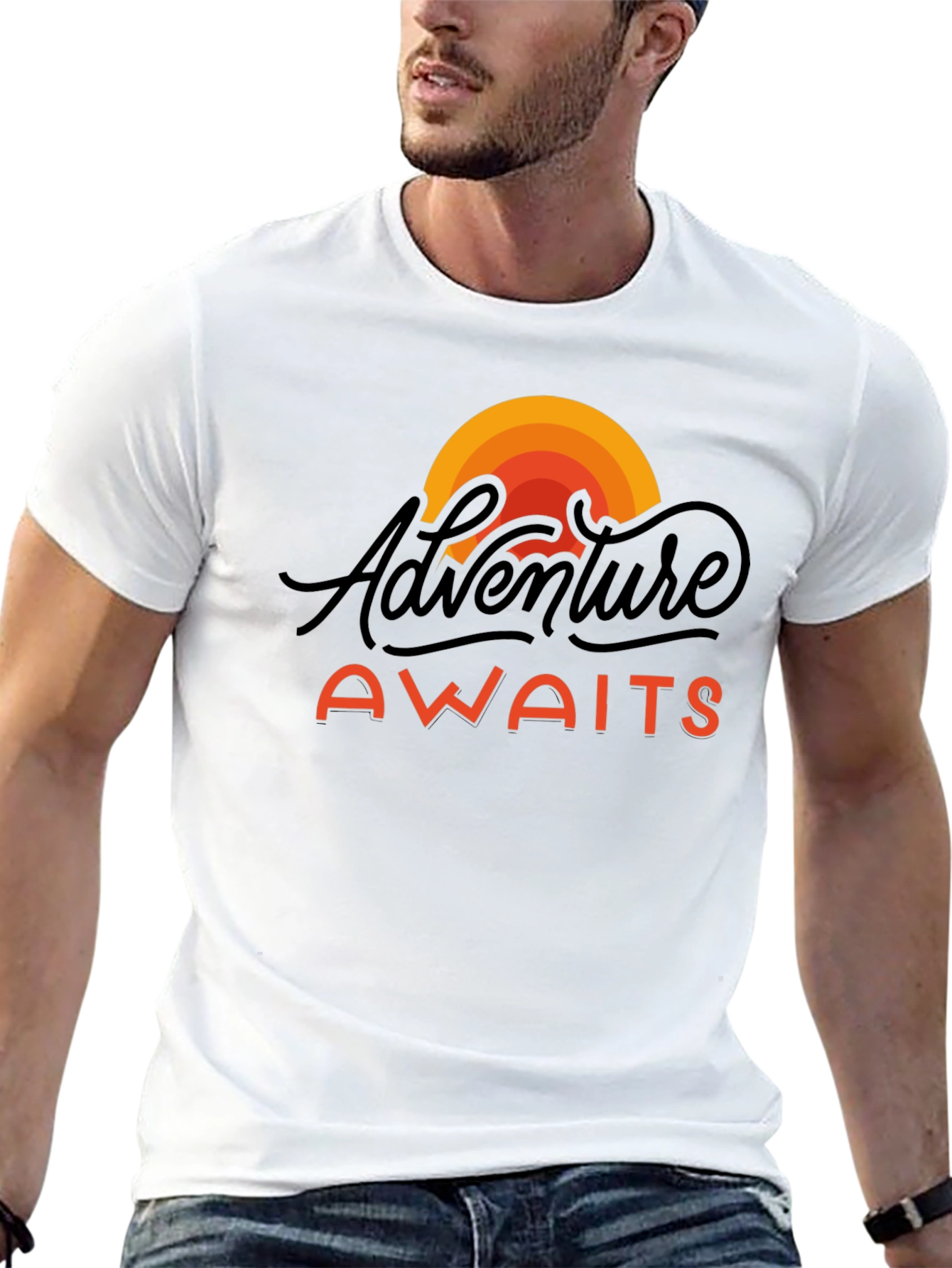 Adventure Awaits Graphic Tee - Black Unisex T-Shirt