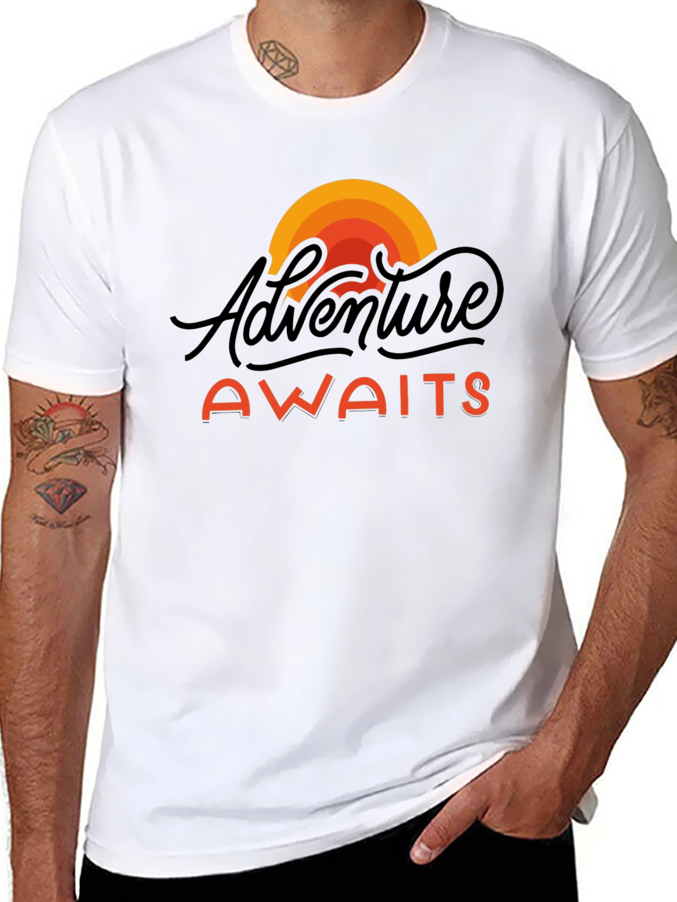 Adventure Awaits Graphic Tee - Black Unisex T-Shirt