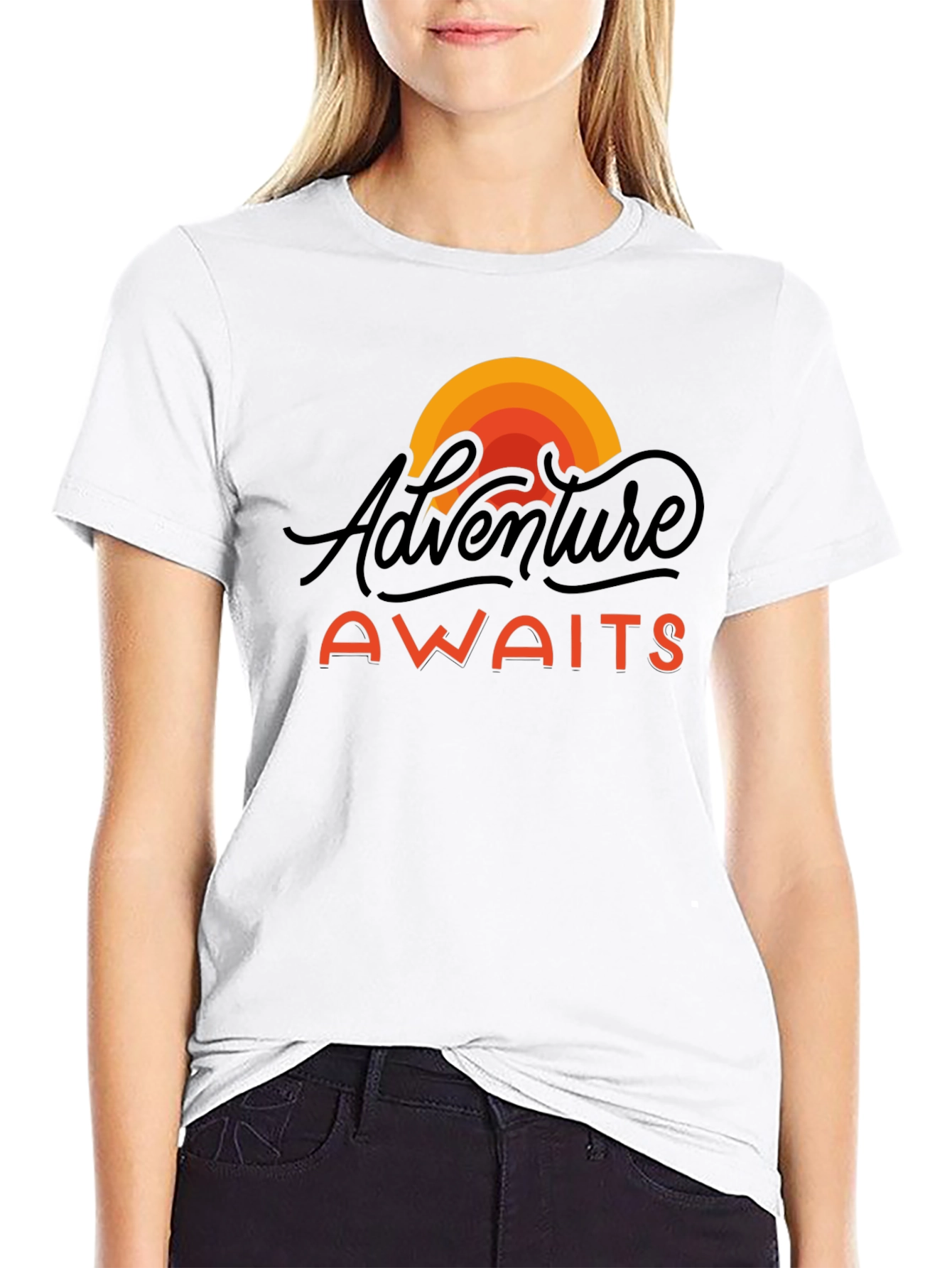 Adventure Awaits Graphic Tee - Black Unisex T-Shirt