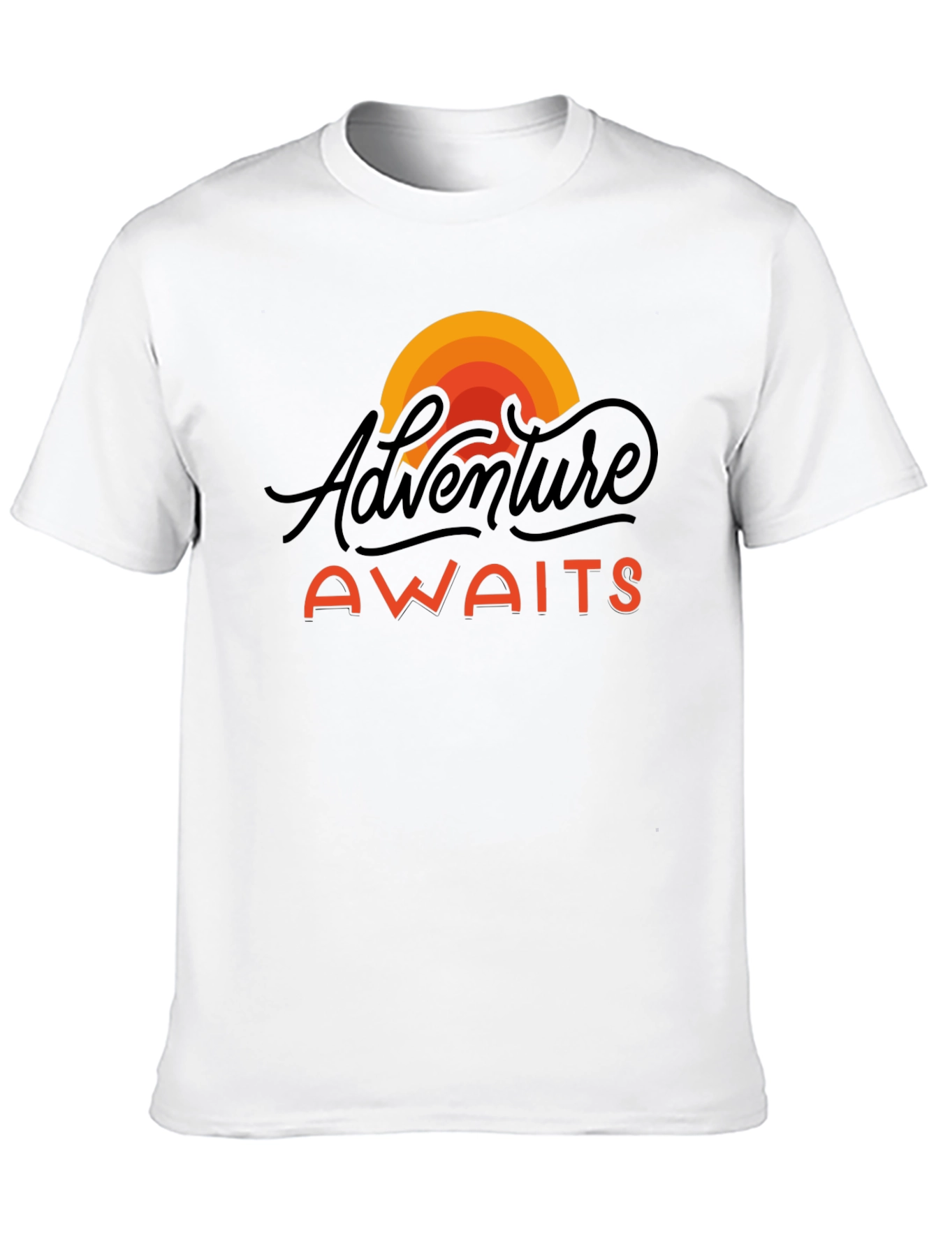 Adventure Awaits Graphic Tee - Black Unisex T-Shirt