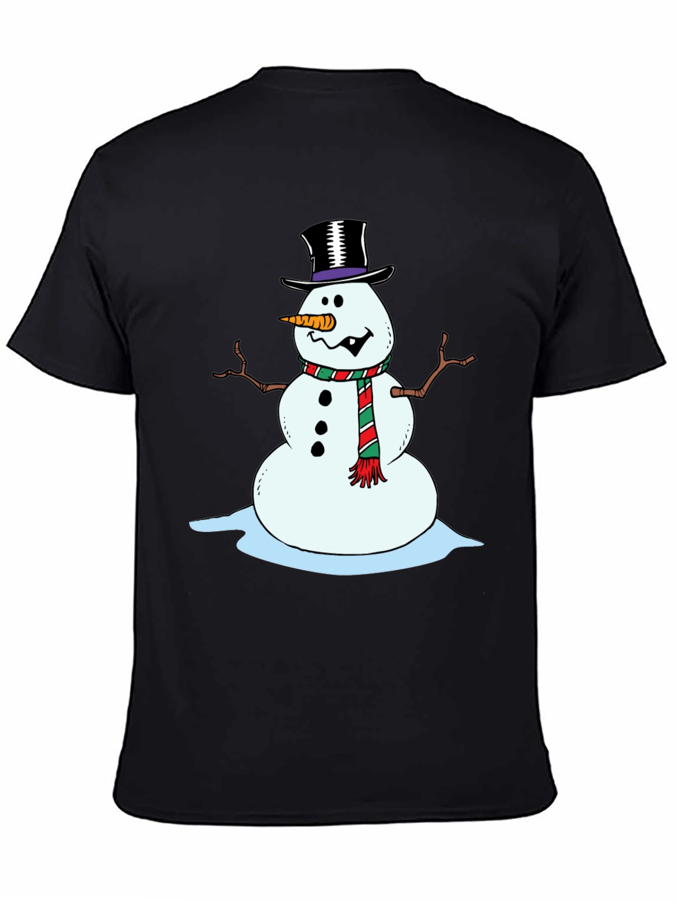 Festive Snowman Graphic Tee - Holiday Cheer
