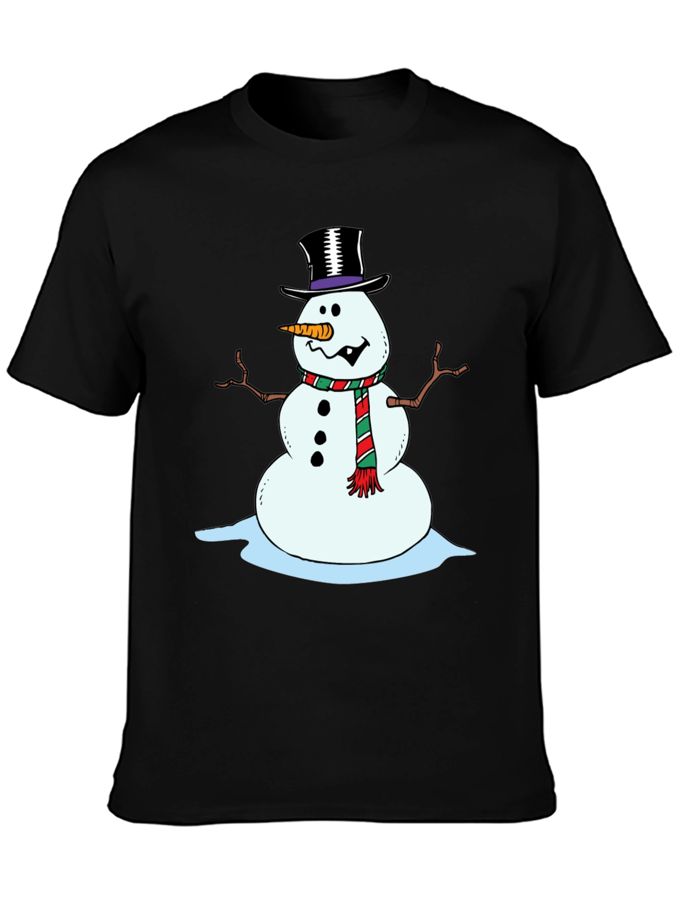 Festive Snowman Graphic Tee - Holiday Cheer